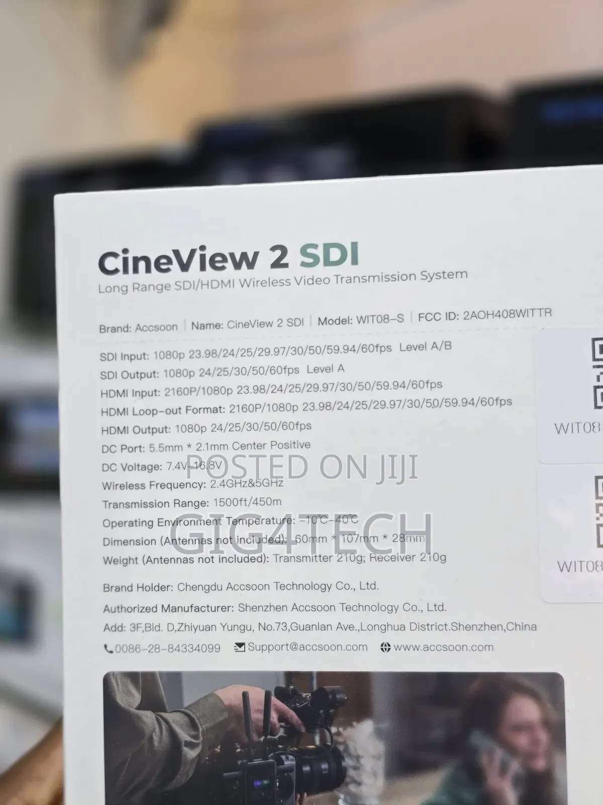 Accsoon Dual Band Cineview 2 Sdi 1500ft Wireless Transmitter
