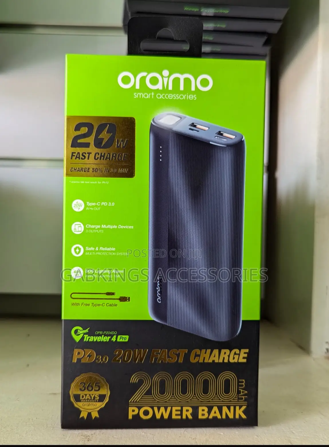 Oraimo Traveler 4 Pro 20000mah 20w GHC 313