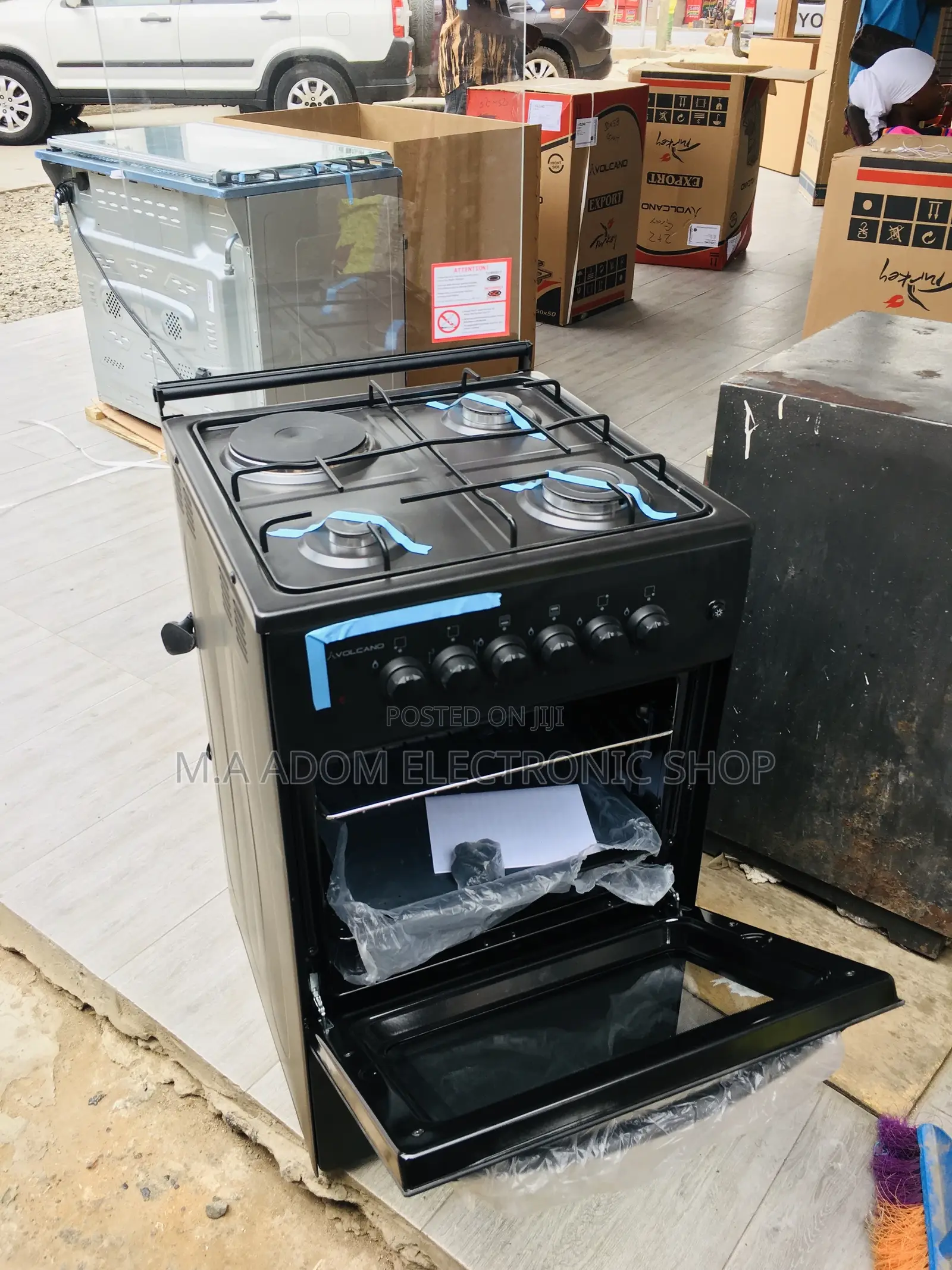 3+1 Gas Cooker ((3 Burner 1electric ))