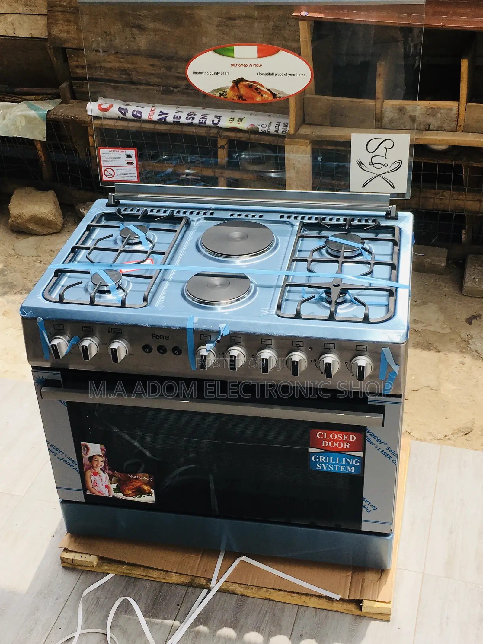 Ferre 60x90 Cm Electric Gas With Oven Grill