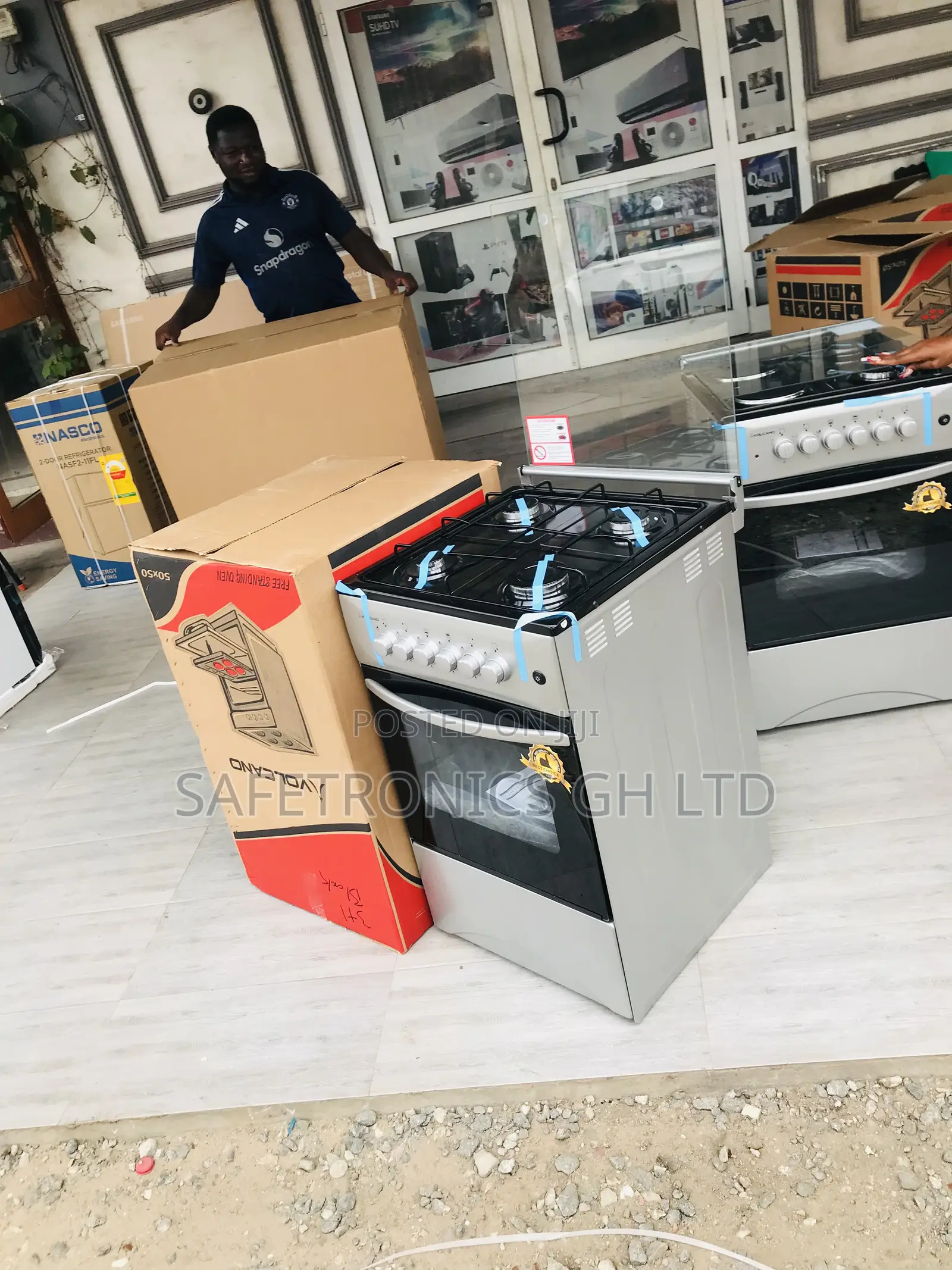 Shop New 2 Gas 2 Electric Oven Grey 50c50 Volcano
