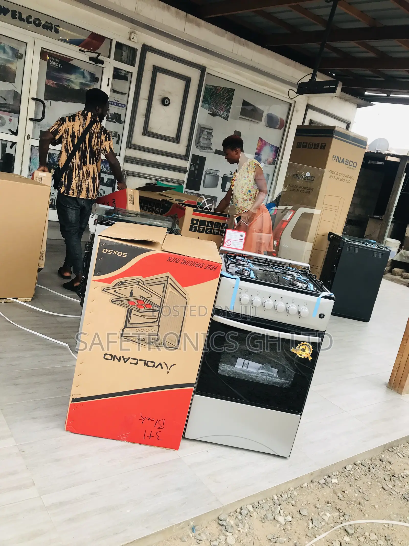 Adorable Volcano 2 Gas 2 Electric Oven 50x50 Grey