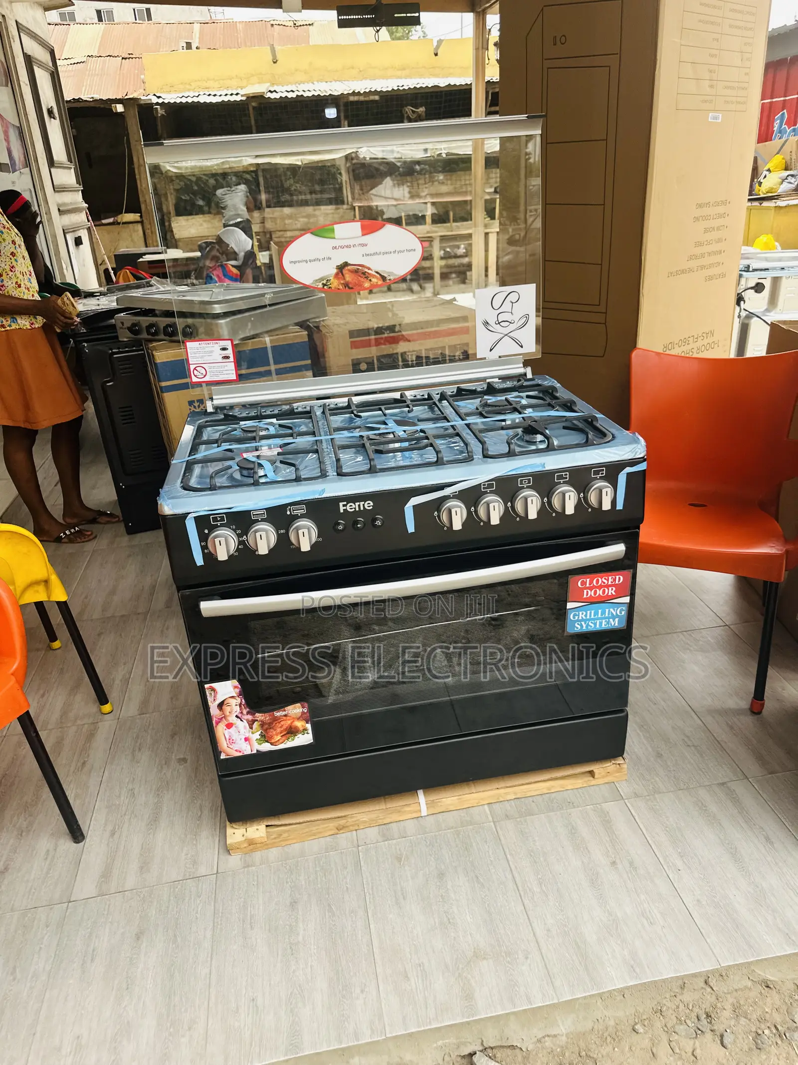 Best and Awesome Black Ferre 60–90 5burner Stove.