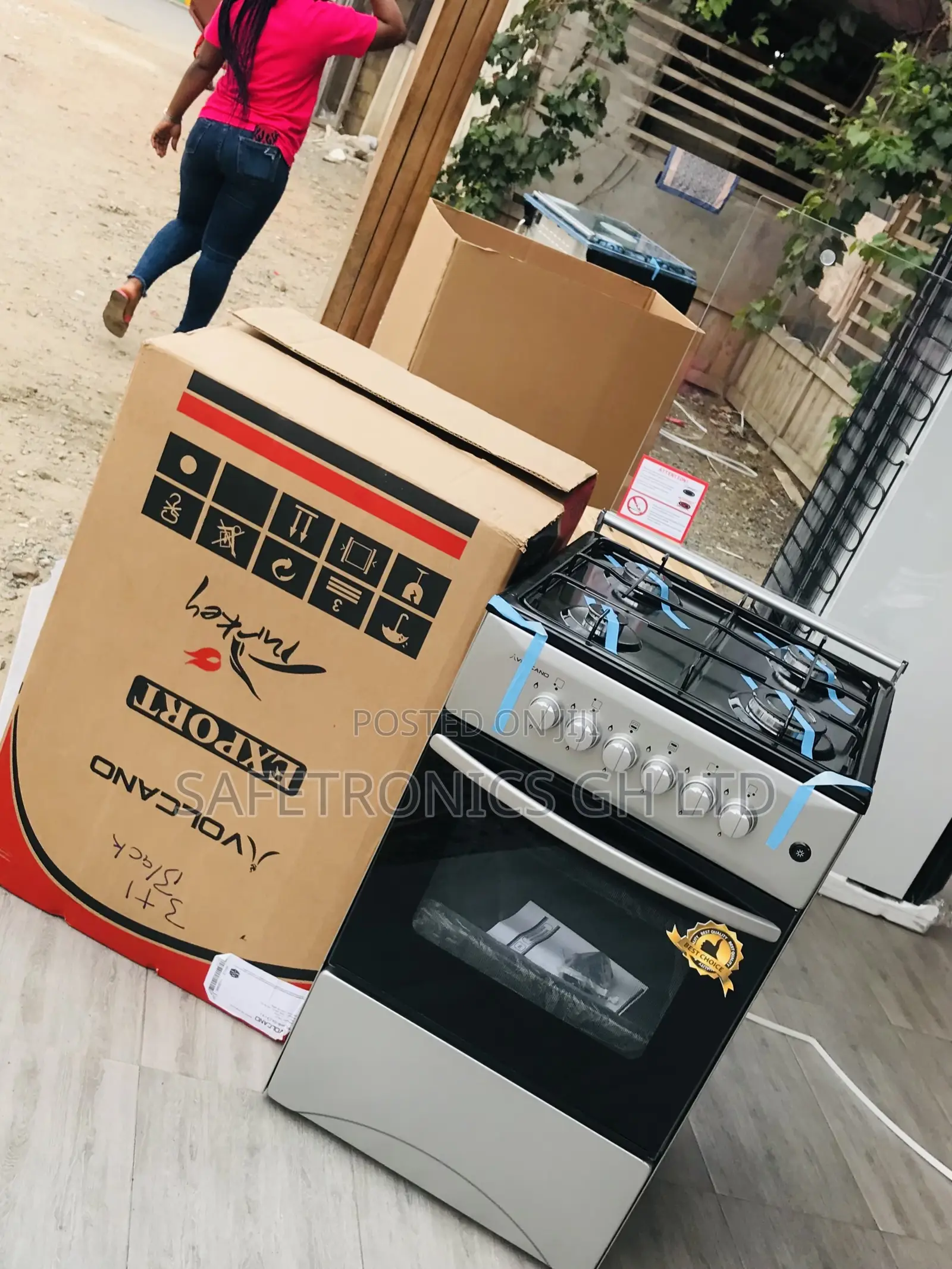 Choose Volcano Turkish 4 Gas Oven 50/50 Grey Cooker