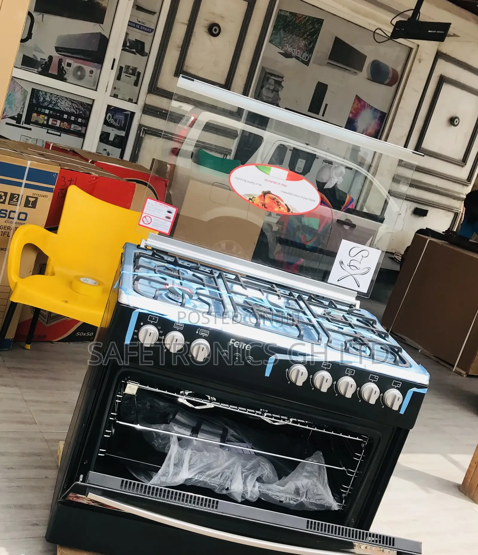 Correct Ferre Turkish Oven (Black) 5 Gas 60x90