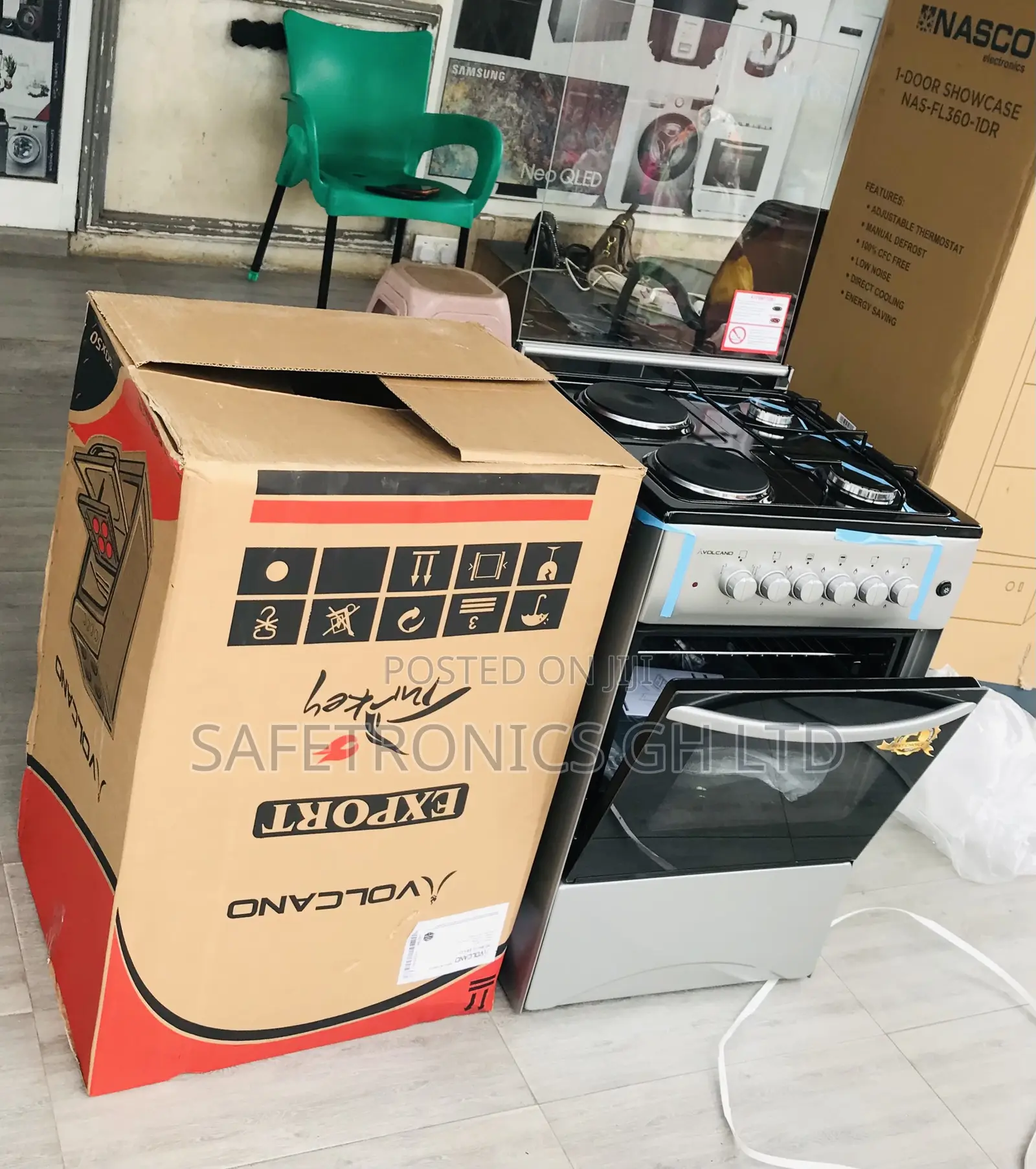 New Oven Volcano 2 Gas 2 Electric Grey Turkish Cooker
