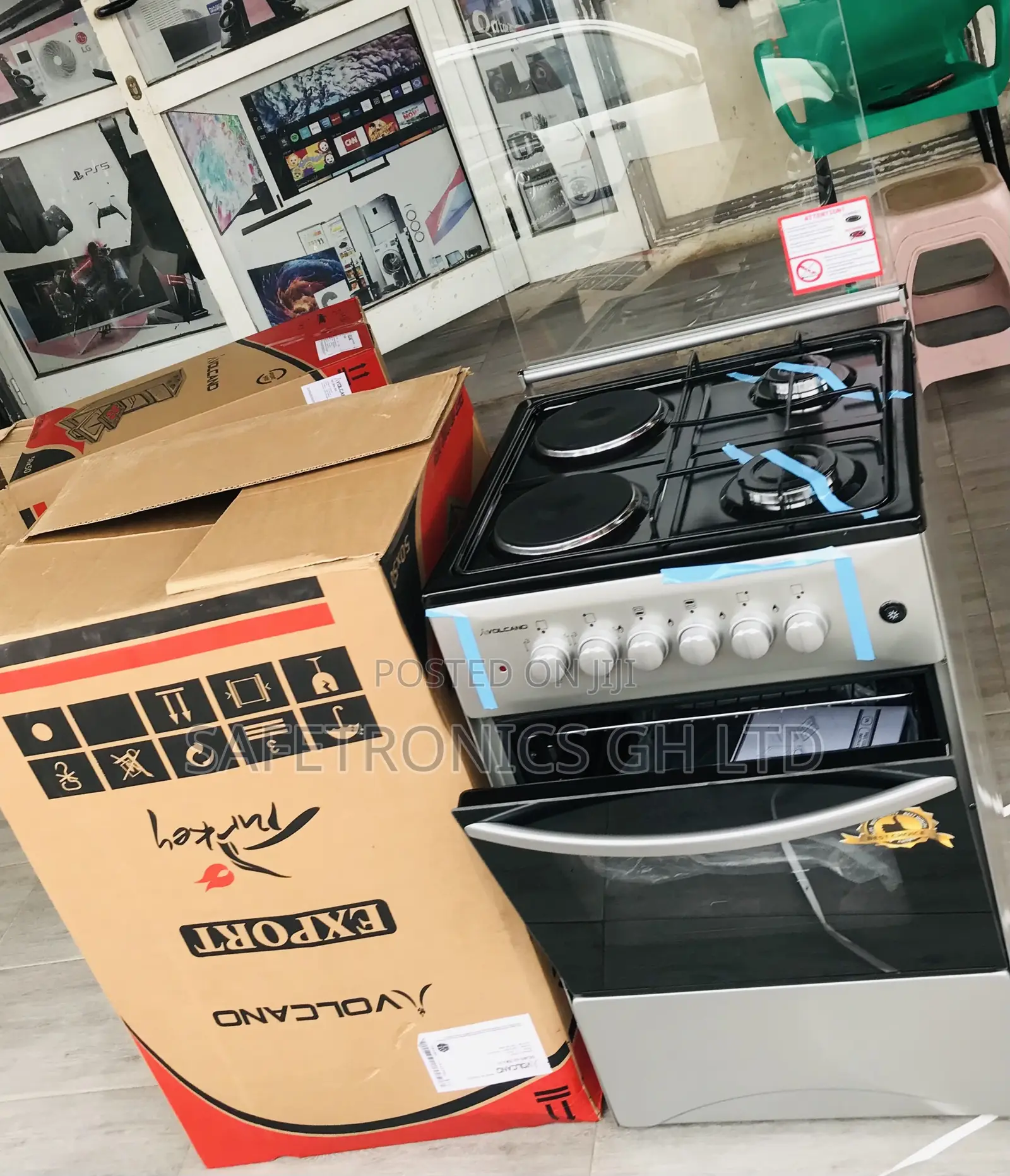 Fabulous 50x50 Oven Turkish 2 Electric 2 Gas Grey Cooker