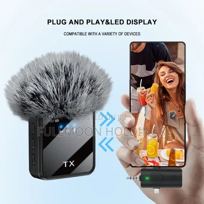 Wireless Microphone for Camera, iPhones, Android and Laptop