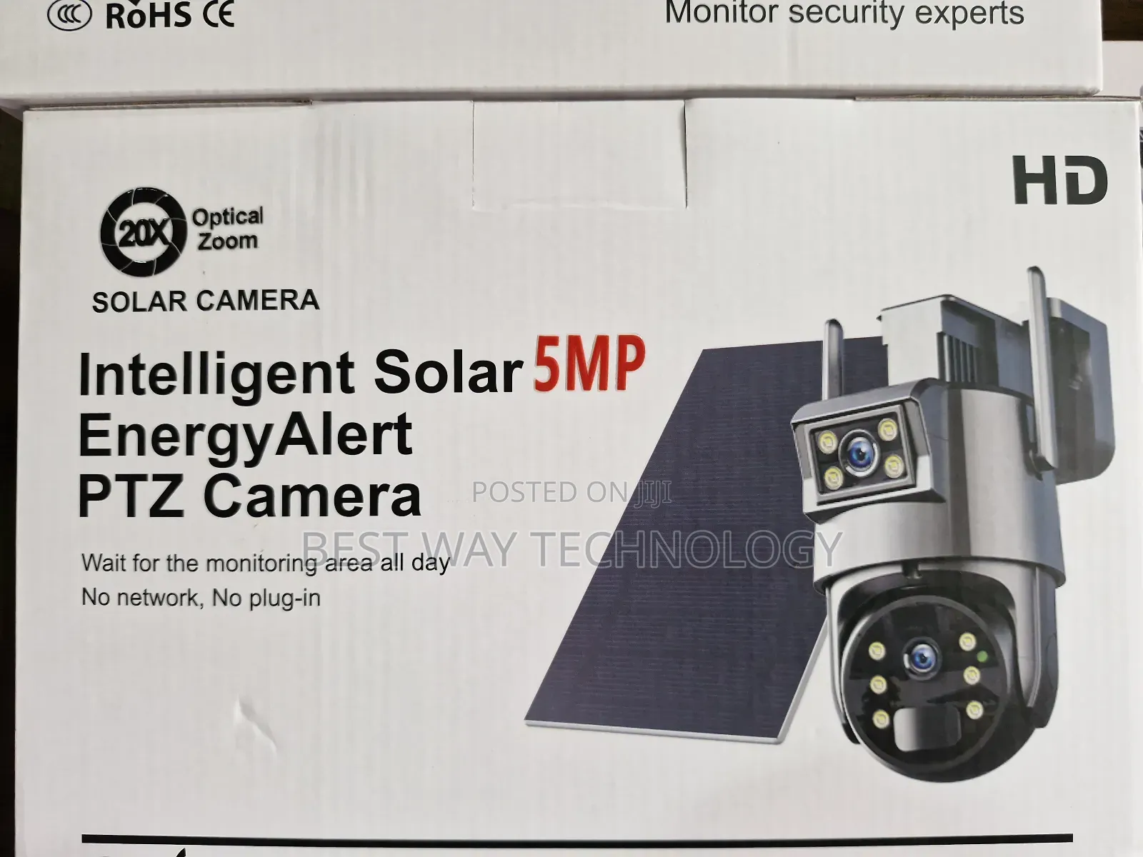 Dual Lens PTZ Solar Camera 5mp Zoom 20x