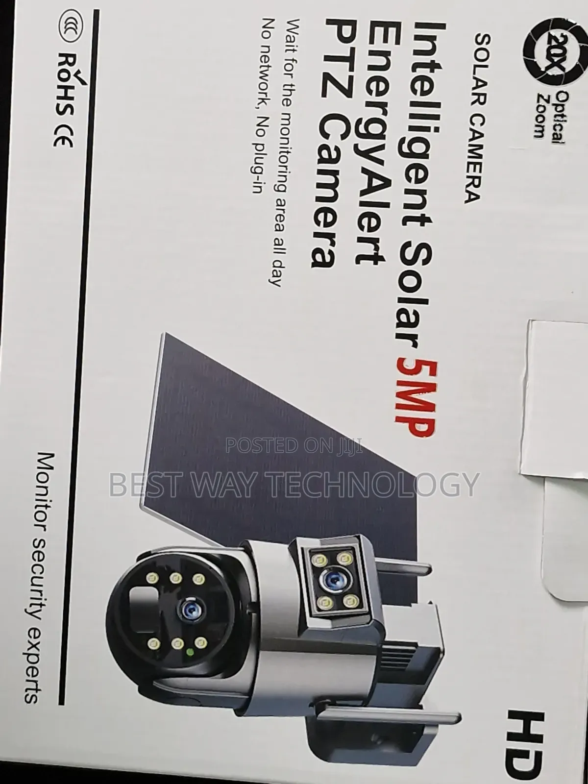 Dual Lens PTZ Solar Camera 5mp Zoom 20x