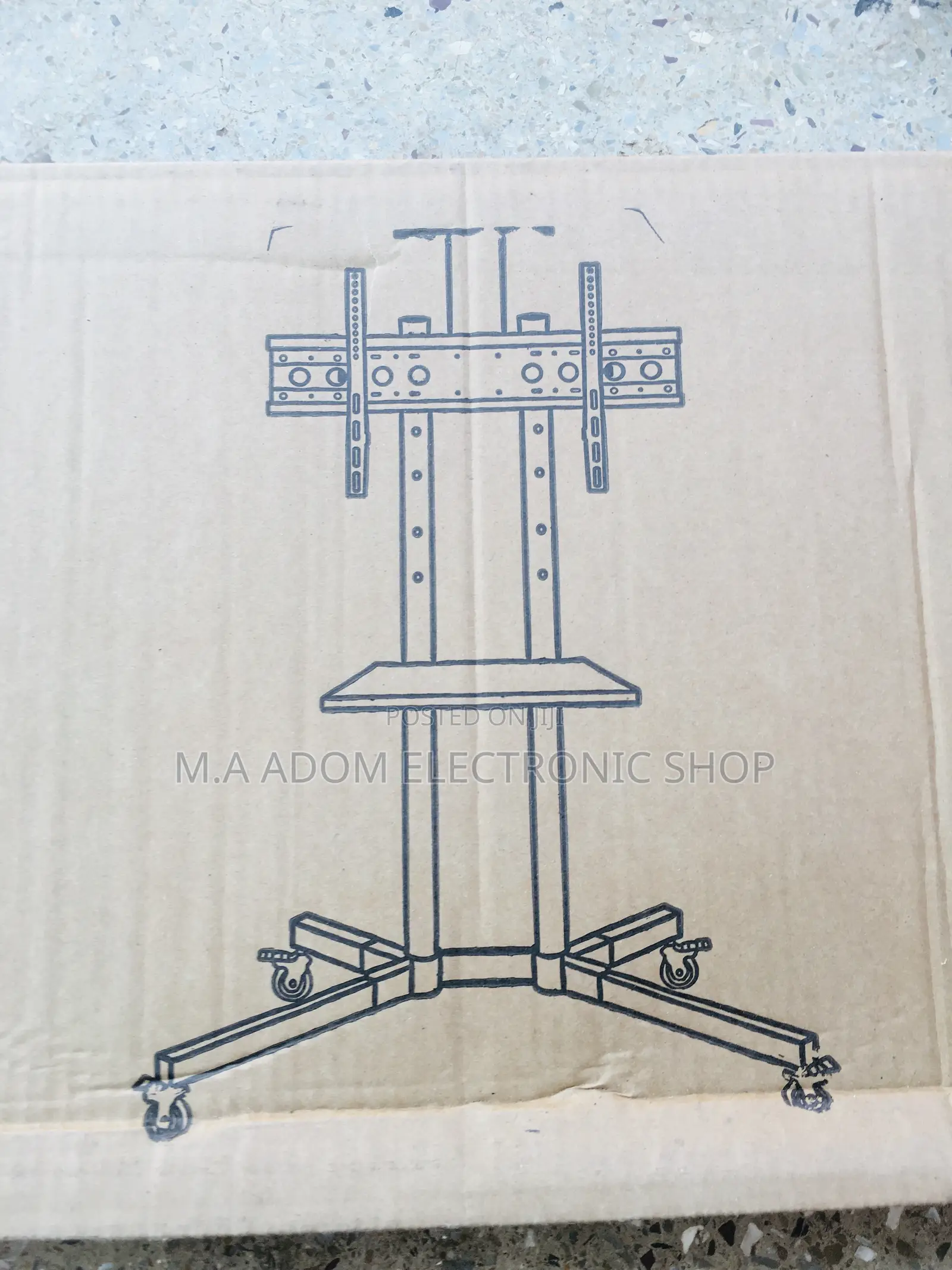 Black Color Tv Cart 32”-70”