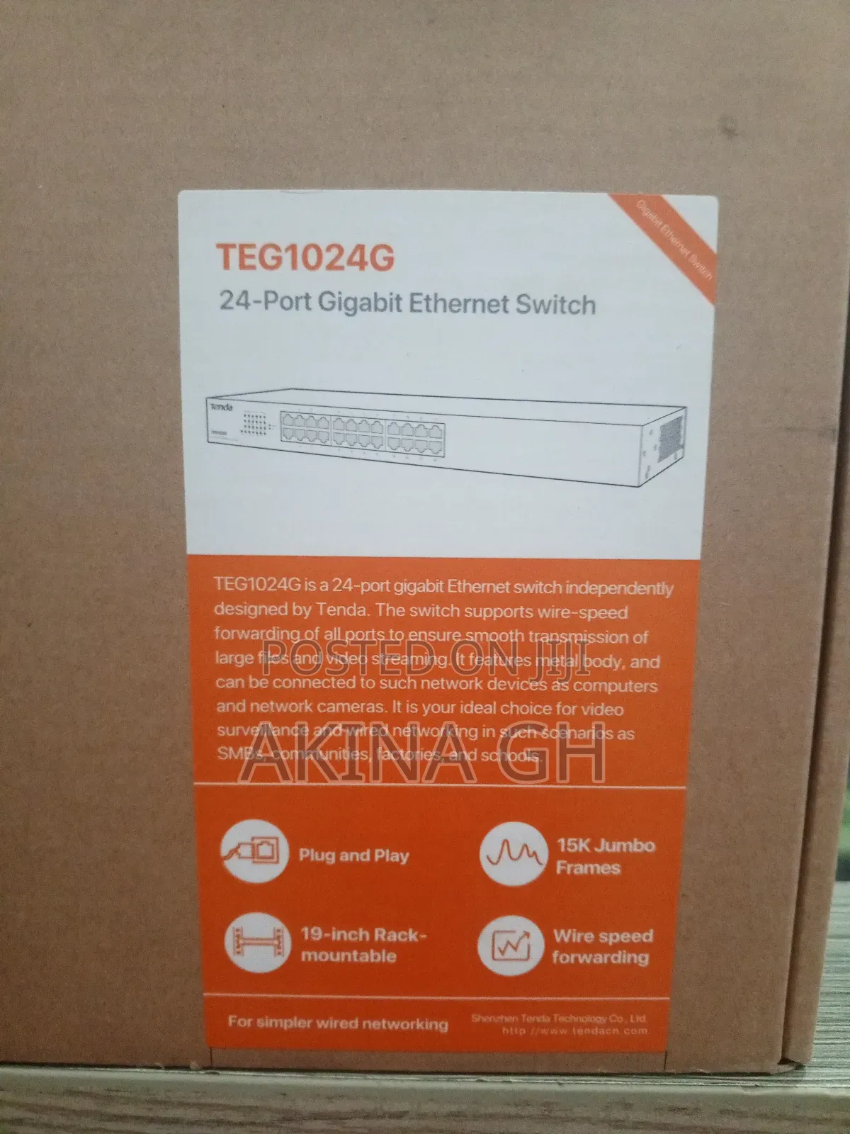 Tenda 24 Port Gigabit Ethernet Switch Teg1024g
