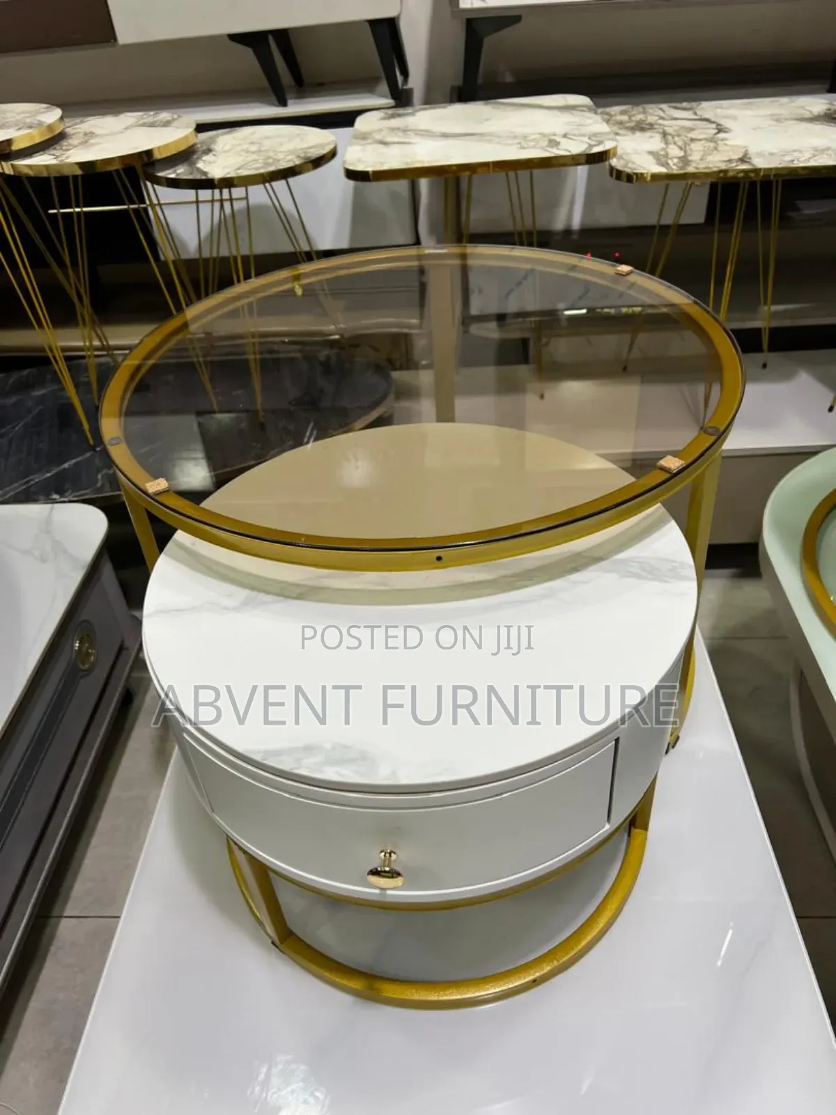 Two Center ,Glass,Wood and Marble