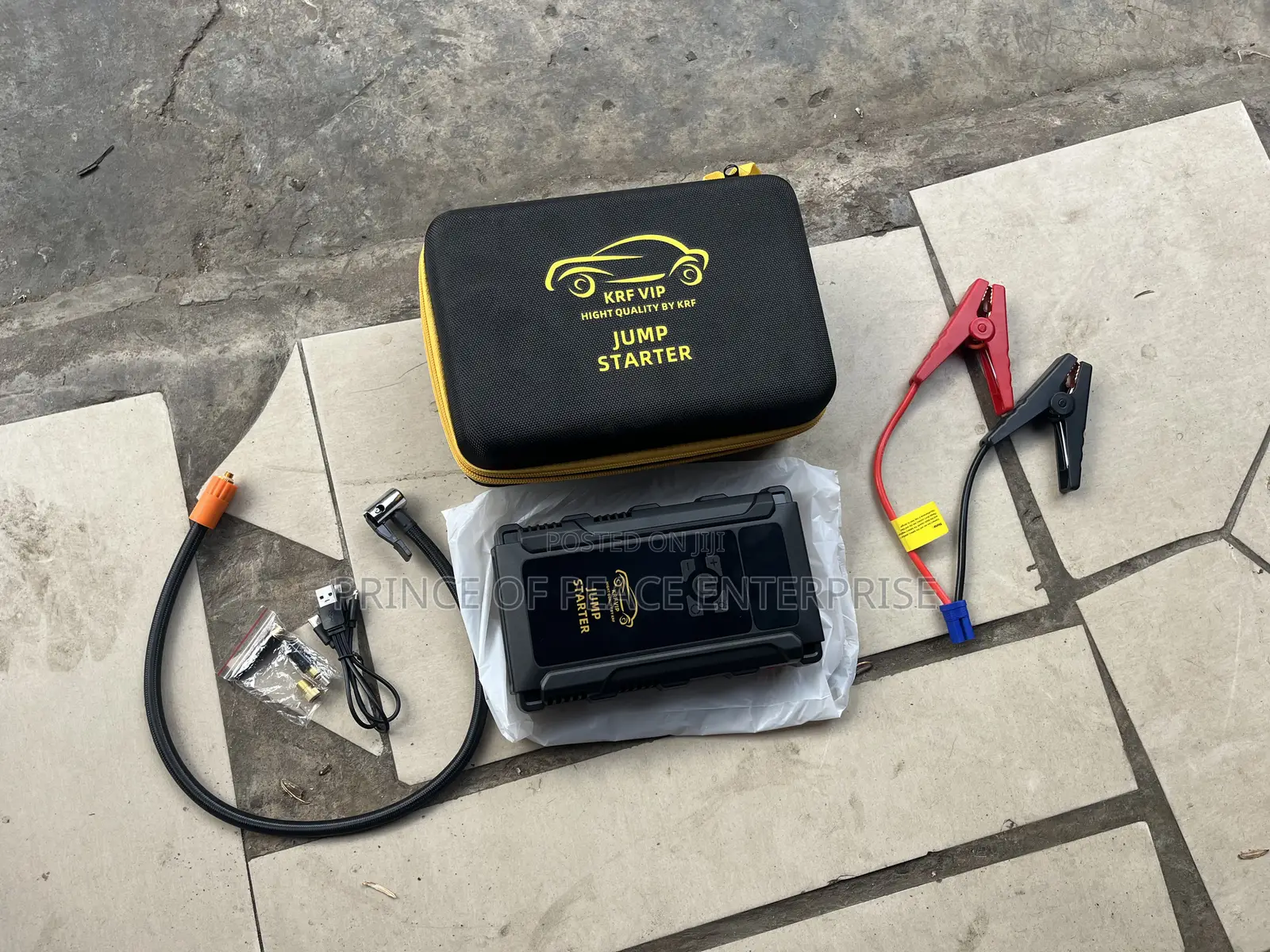 Vehicle Tire Pump With Battery Jump Starter ( Power Bank )