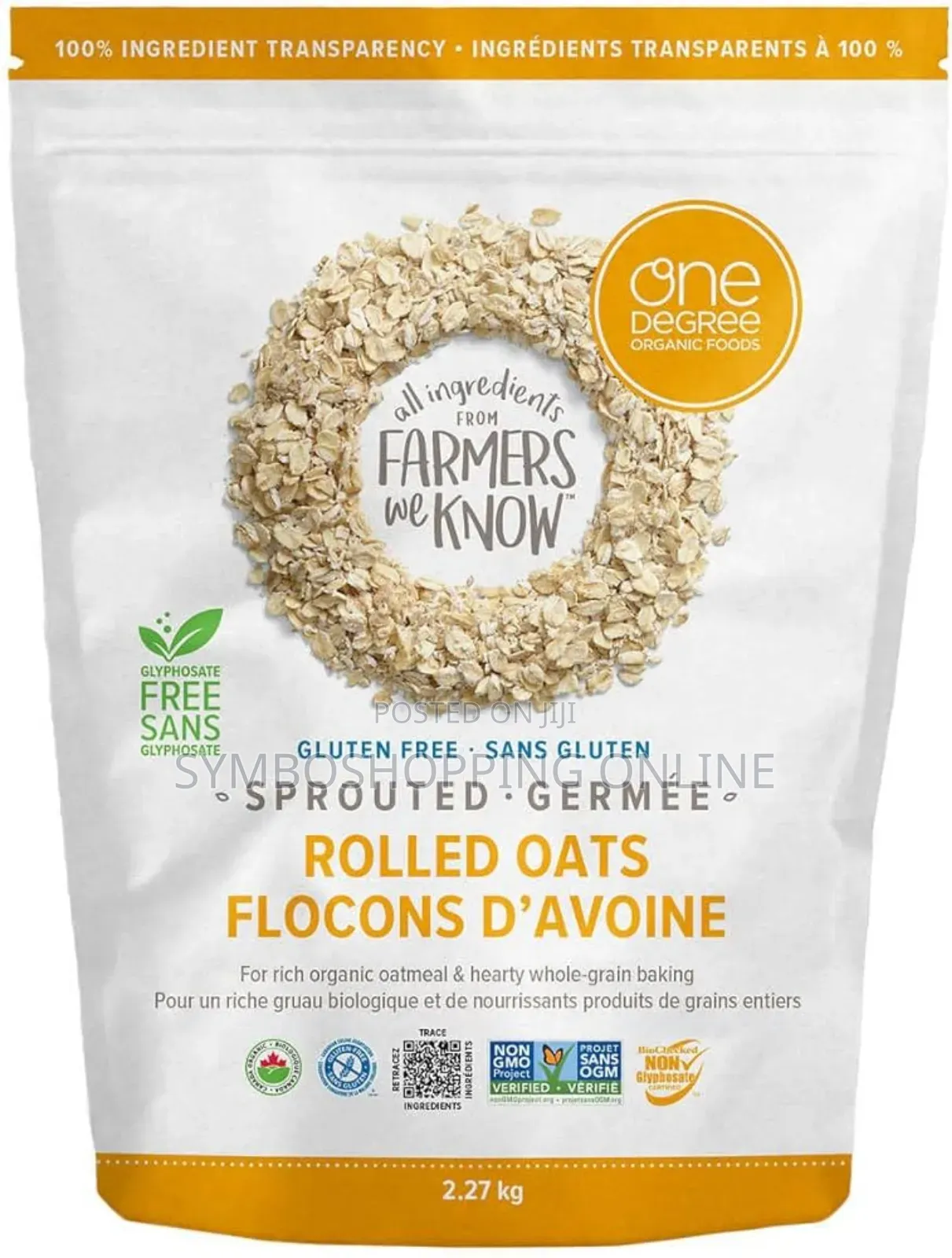 One Degree Organic Gluten-Free Rolled Oats, Sprouted2.27kg