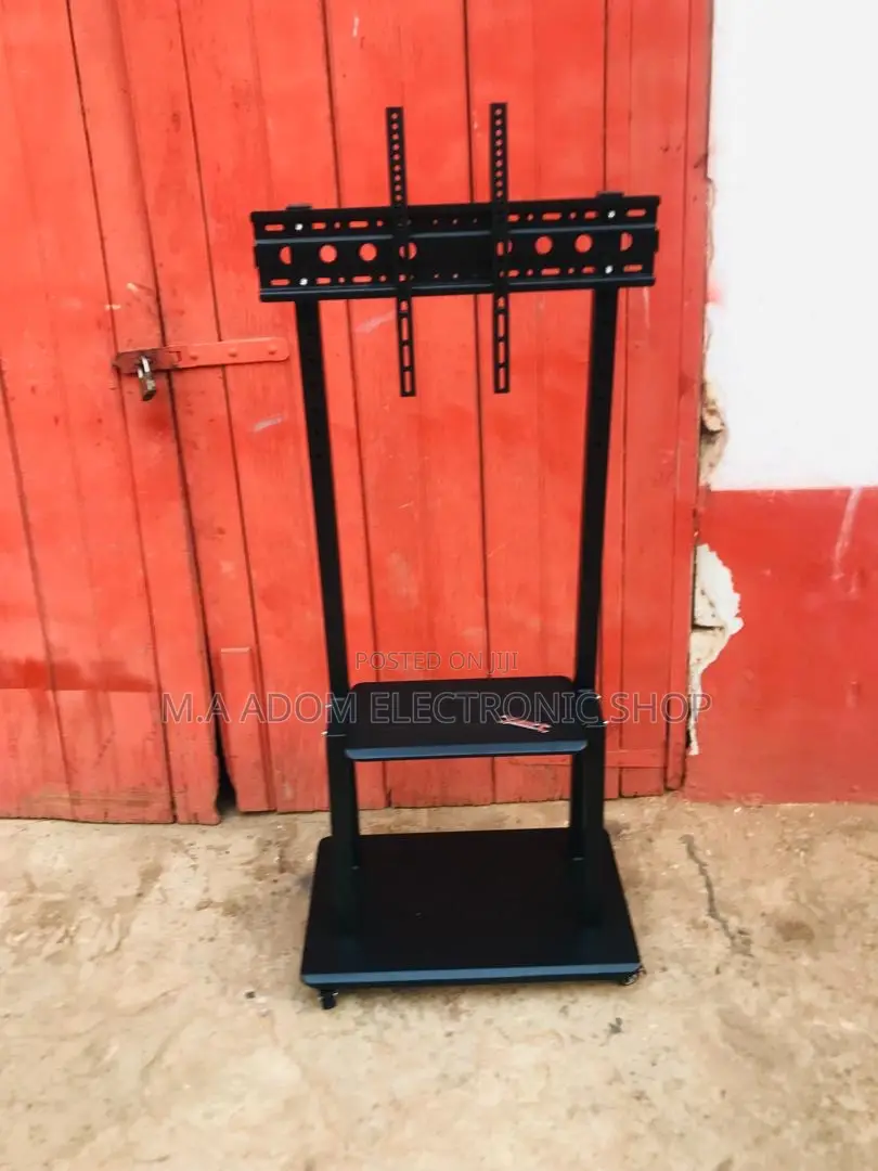 Strong Durable Anti Rust Tv Cart For Led Flat Screens