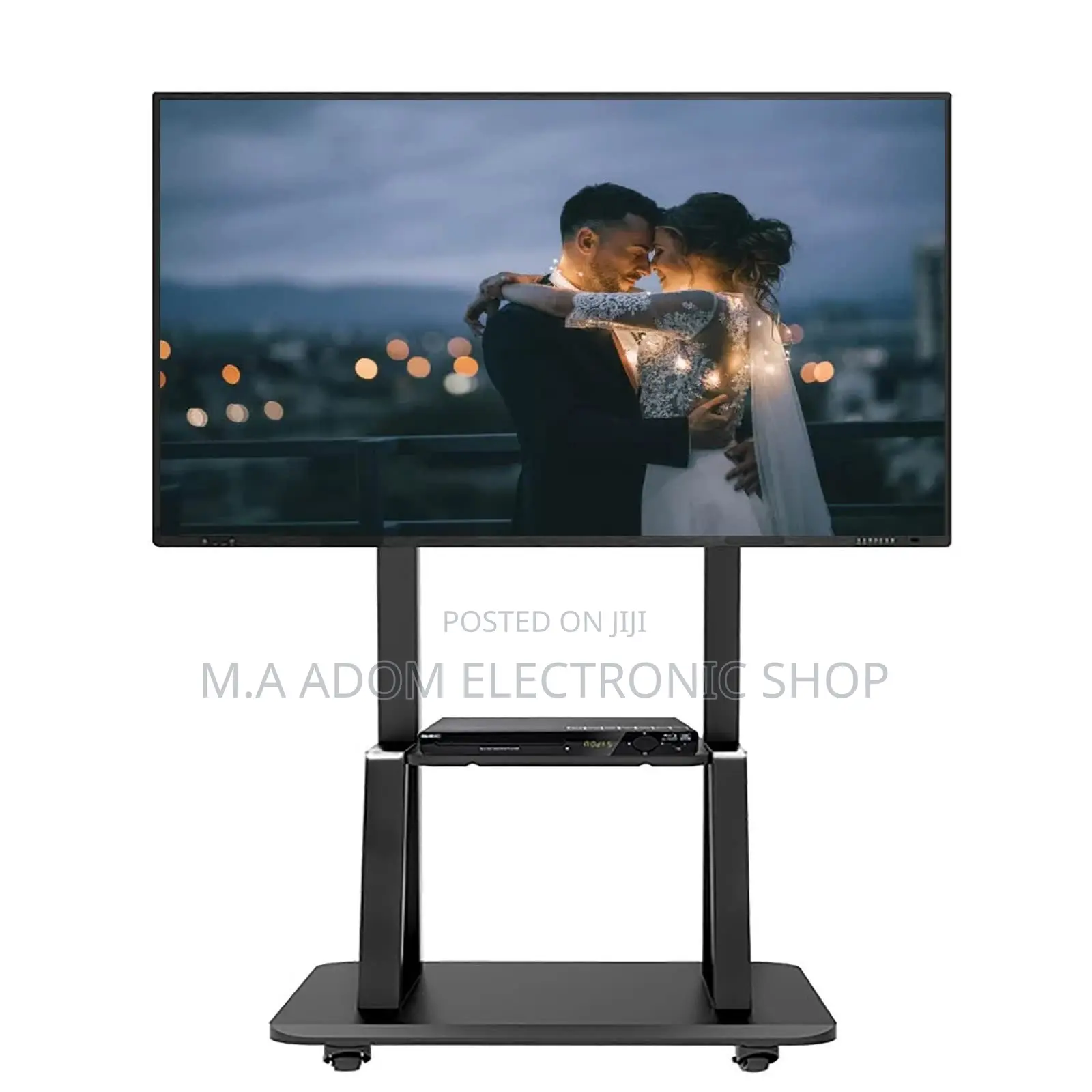 Multi Purpose Metallic Tv Cart 33”To 80”