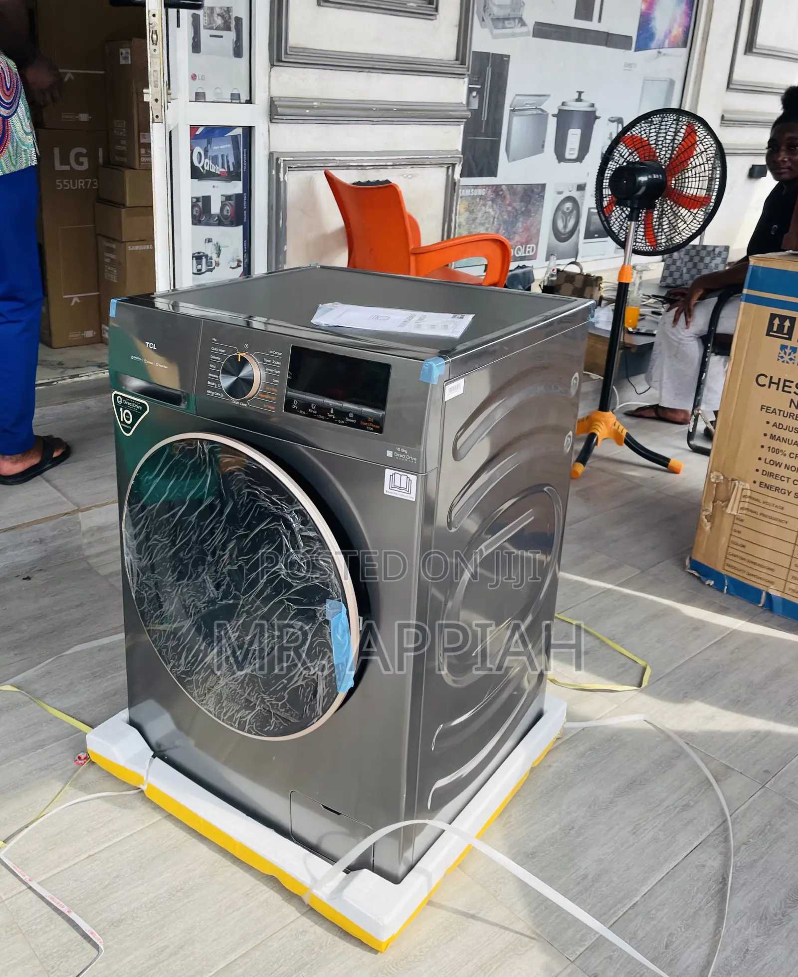 Sealed in Box TCL 10.5kg Fully Auto Washing Machine(Gray).