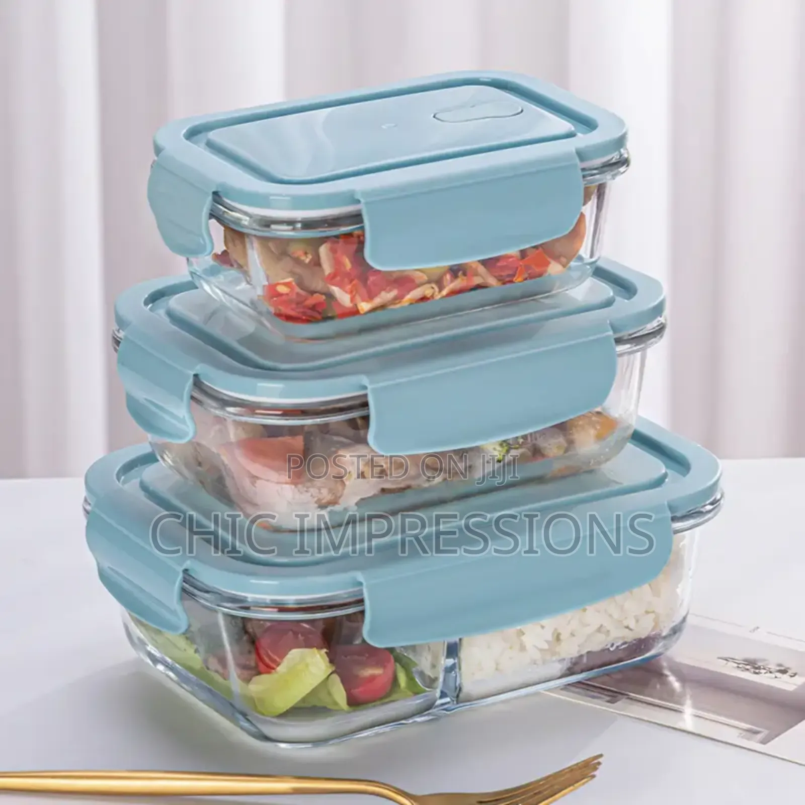 Borosilicate Storage Glass Bowl 3pcs