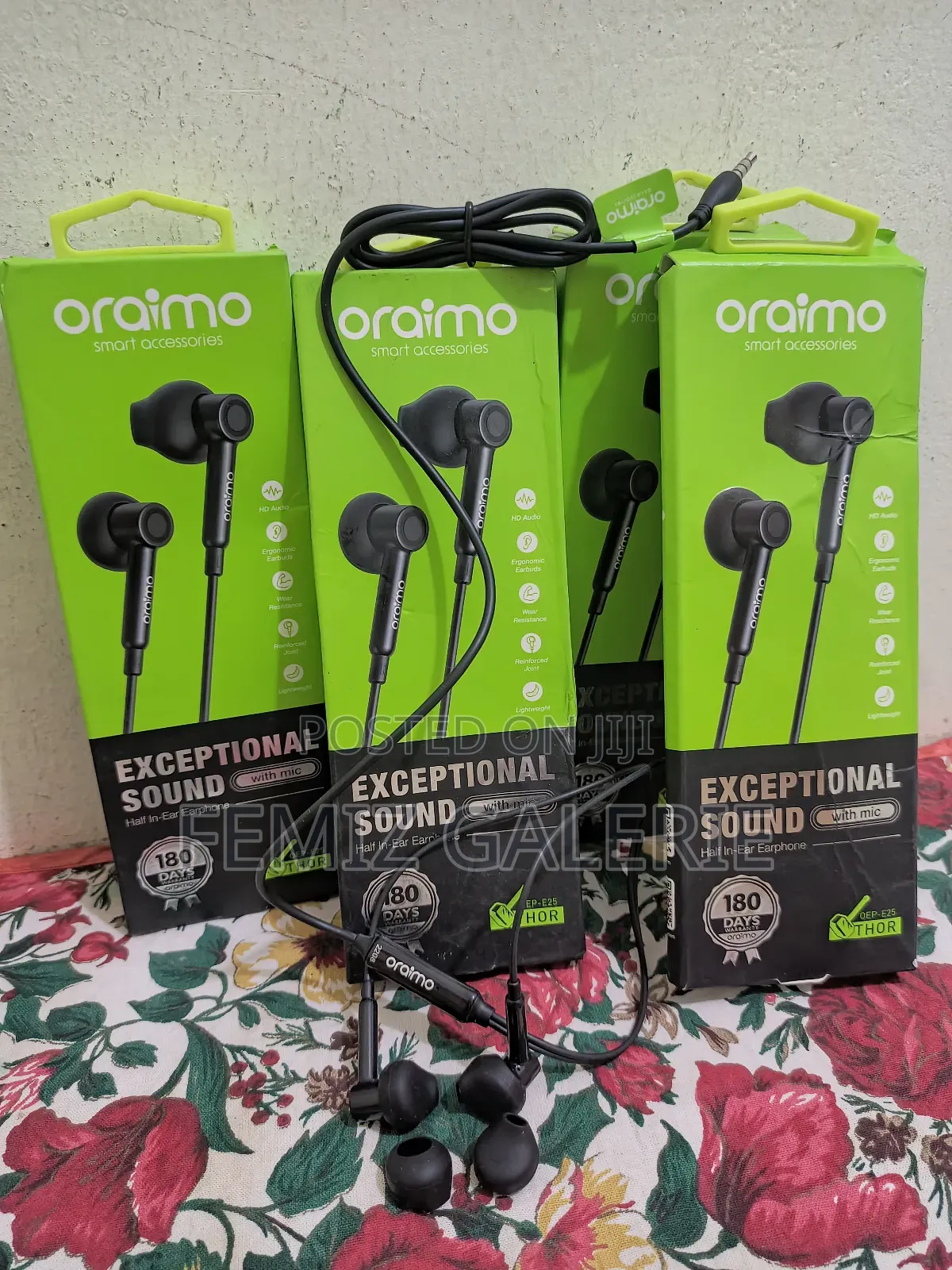 Oraimo Thor Half in-Ear Wired Earphones