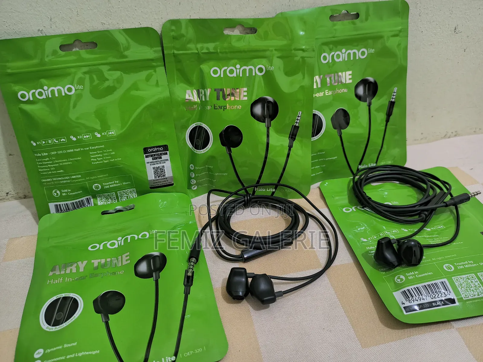 Oraimo Halo Lite 3.5mm Half in-Ear Earphones