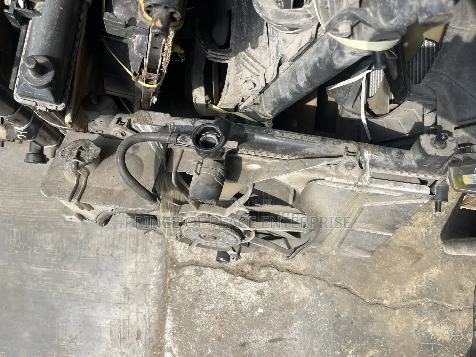Toyota Vitz 2003 Radiator Tank and Fan Manual Transmission
