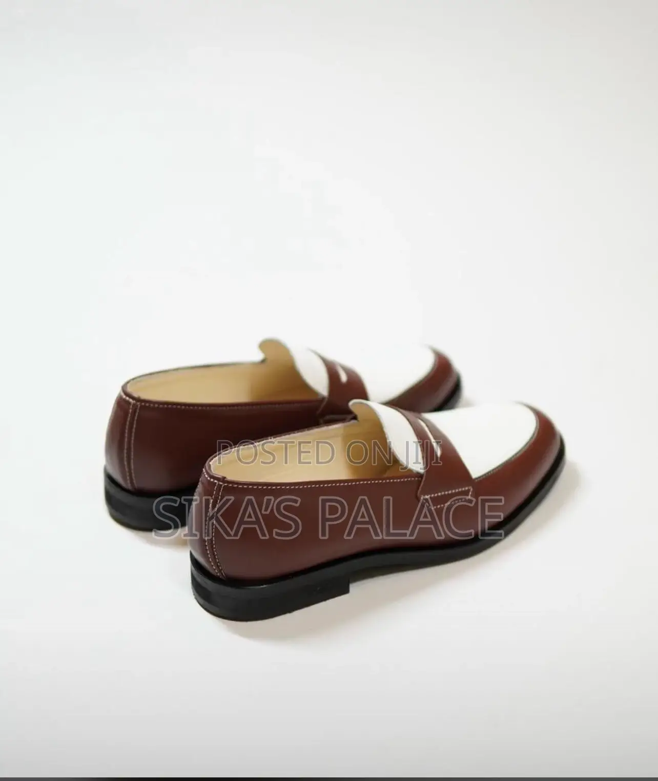 Coffee White Combo Gentle Shoe