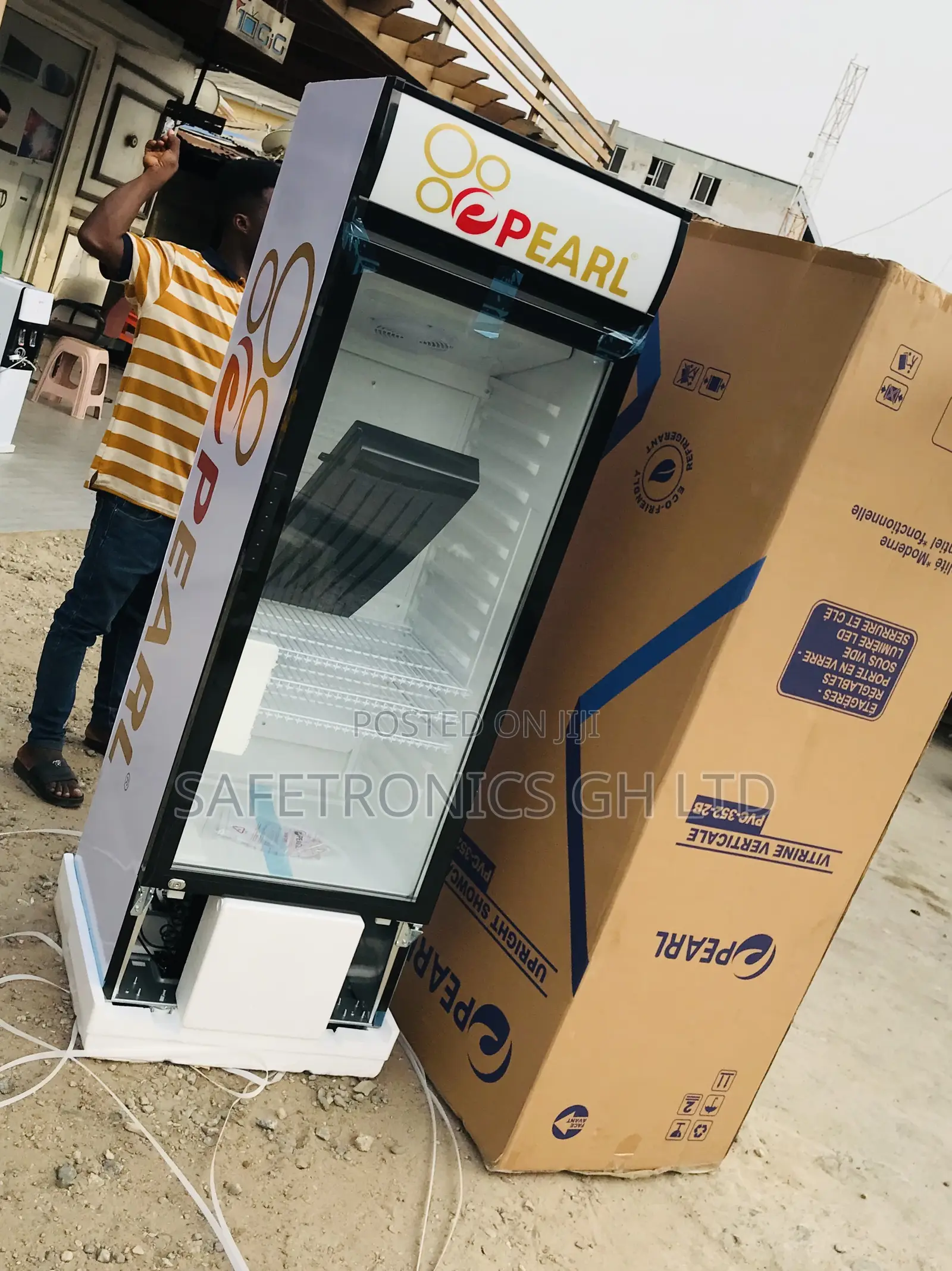 Affordable White Pearl PVC-325 Singledoor Glass 300 Liters