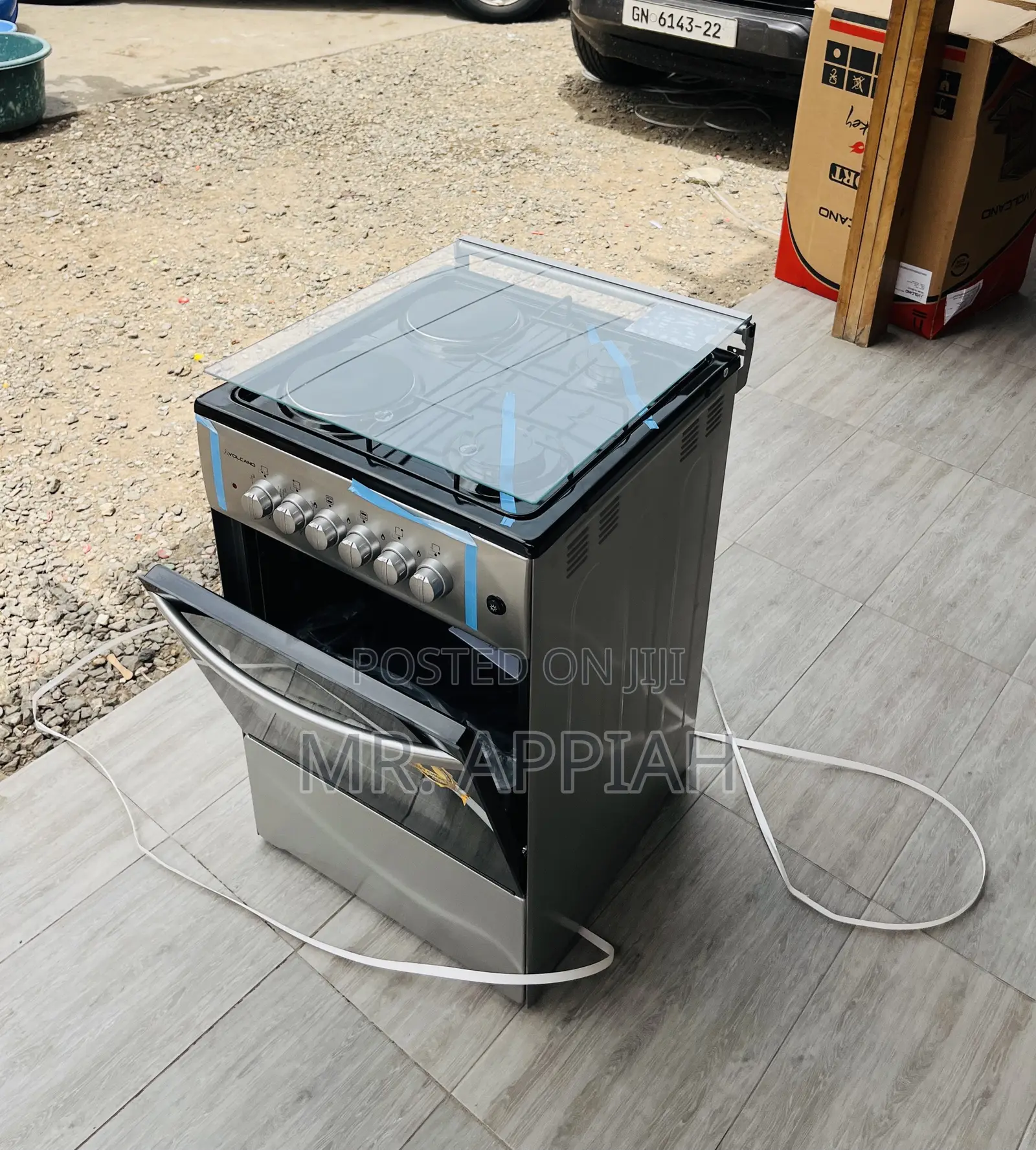 Stainless Steel Volcano 2 Gas + 2 Electric Turkish Burner.