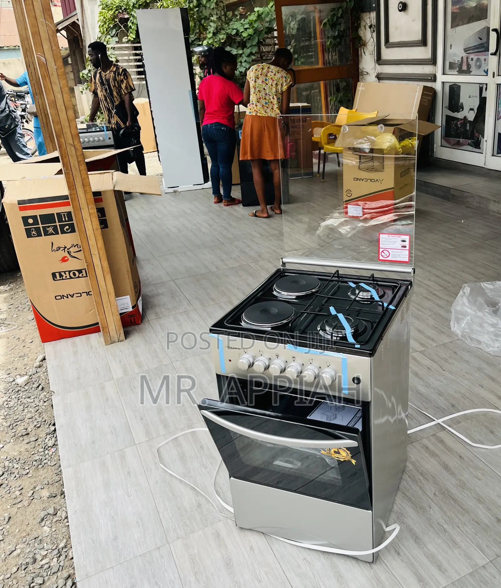 Efficient Volcano 2 Gas + 2 Electric Stainless Steel Cooker