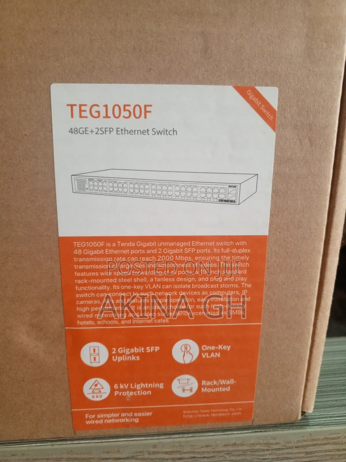 Tenda 48 Port Unmanaged Ethernet Switch Teg1050af