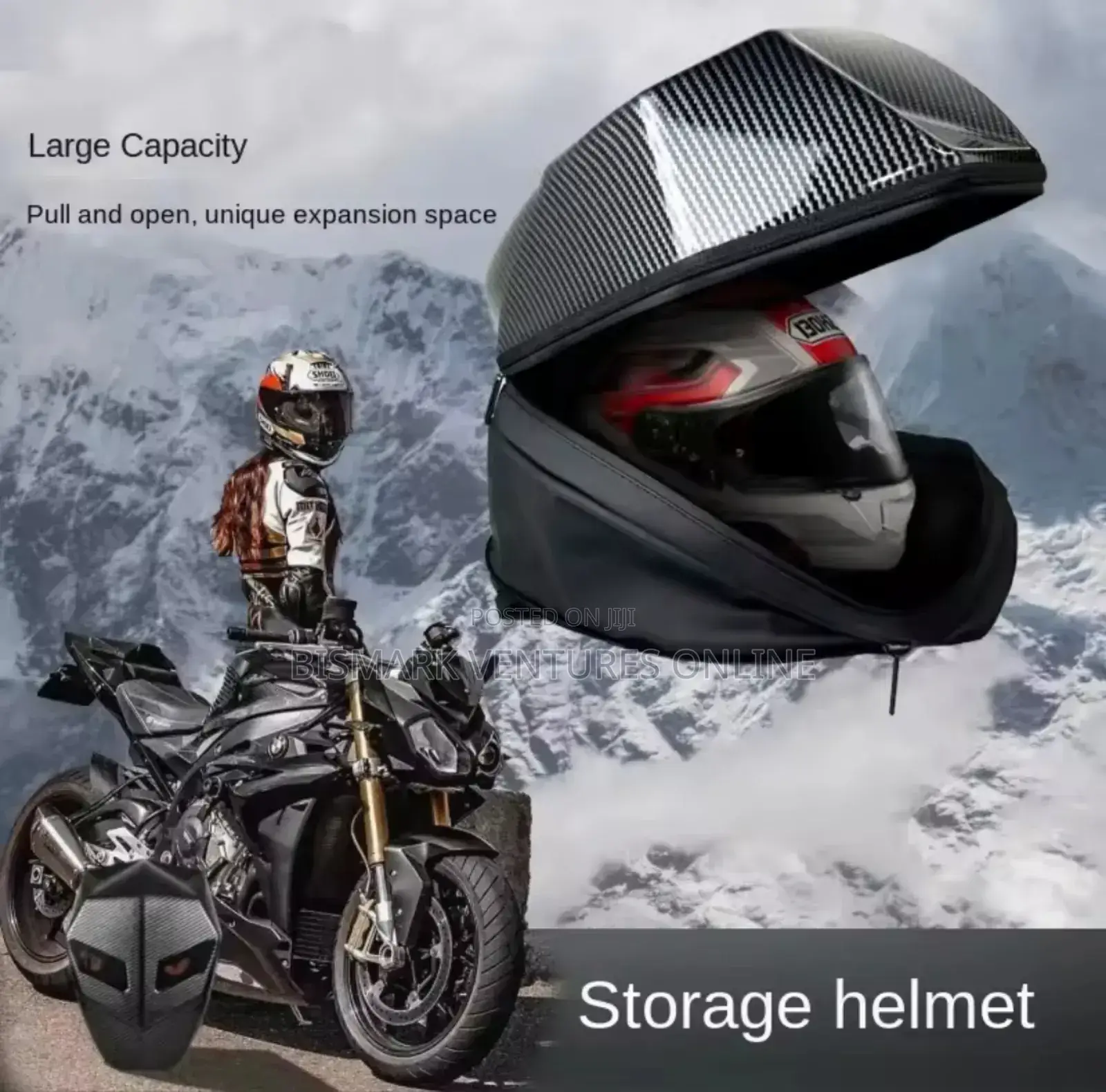Motorcycle Backpack Carbon Fiber , Led Backpack