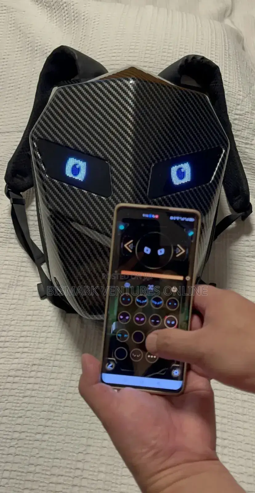 Motorcycle Backpack Carbon Fiber , Led Backpack