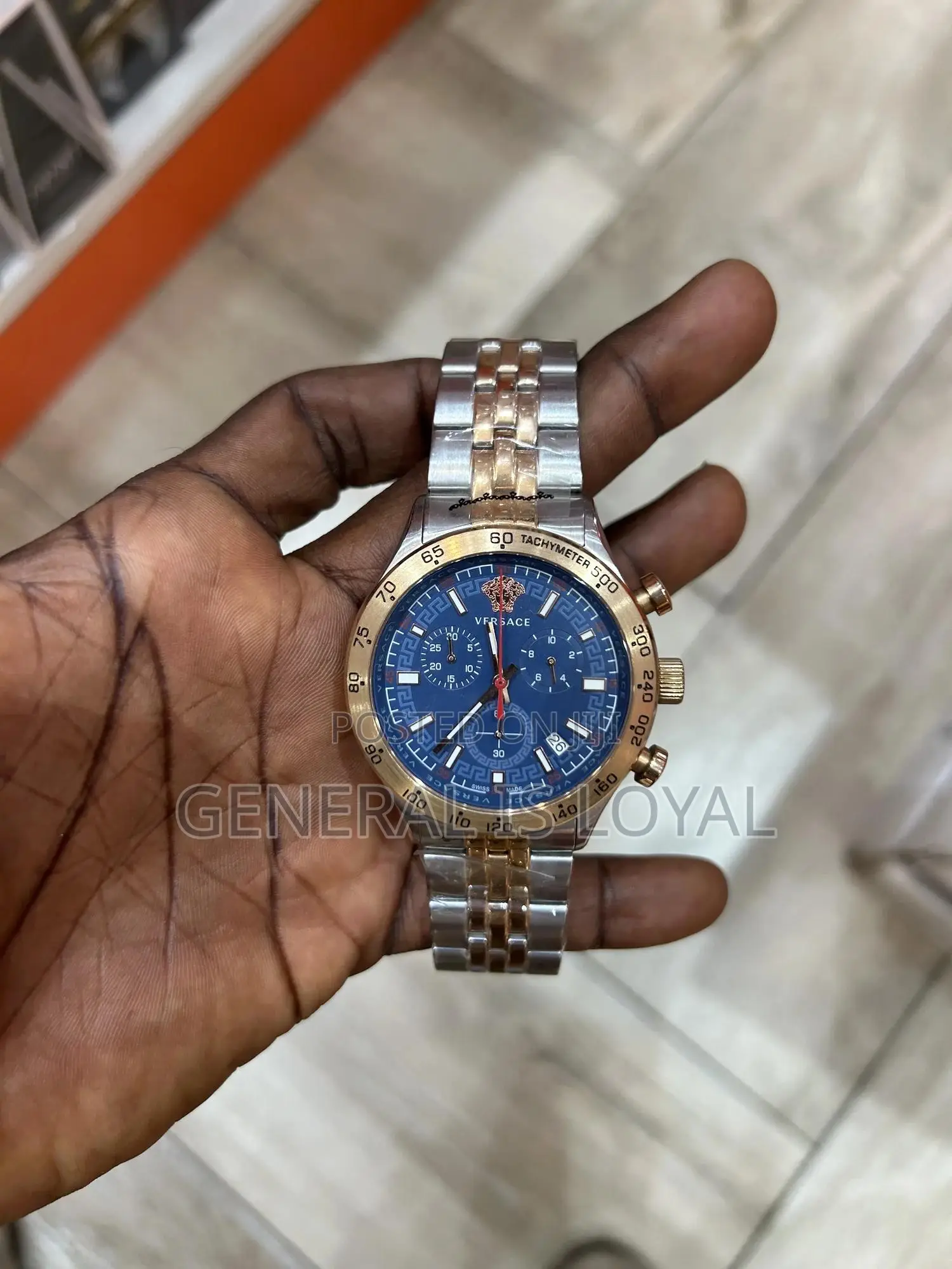 Versace Hellenyium Blue Sunray Dial