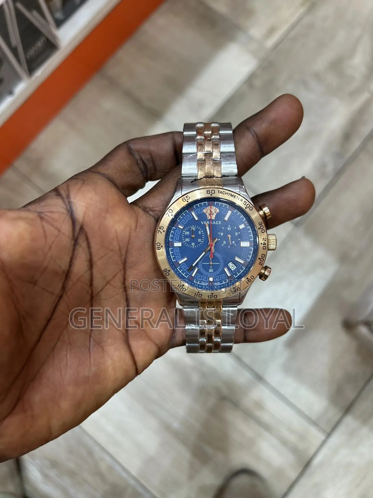 Versace Hellenyium Blue Sunray Dial