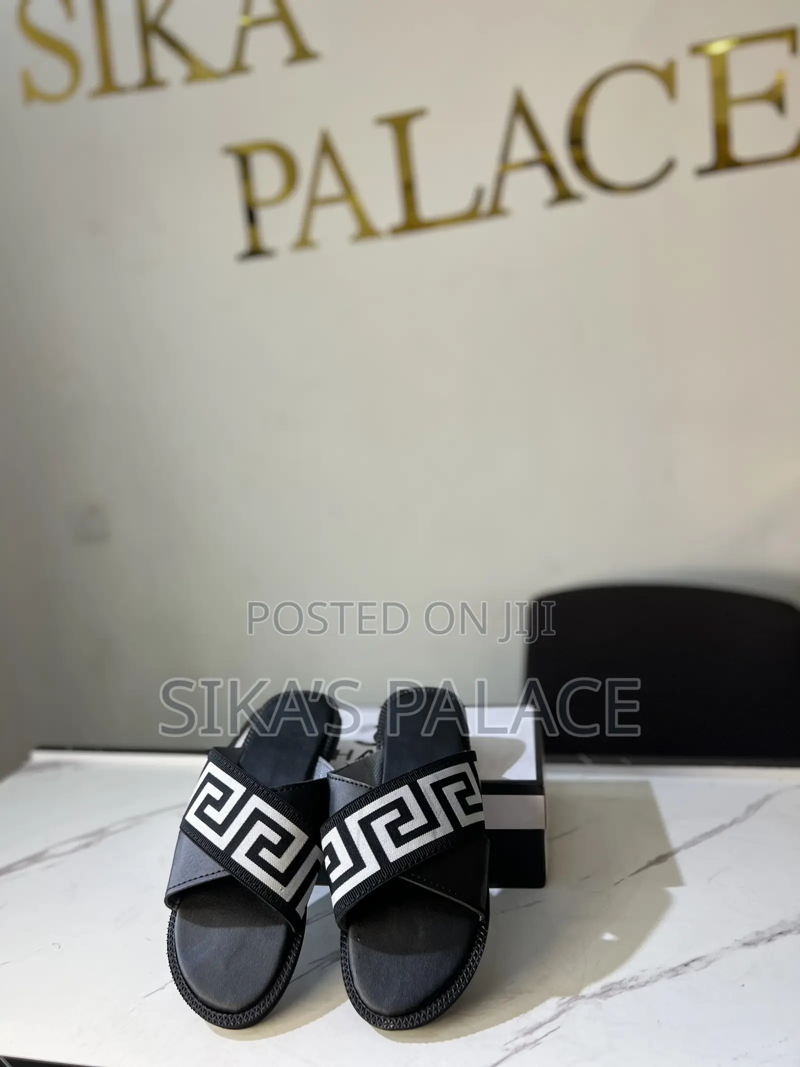 Black and White Slippers