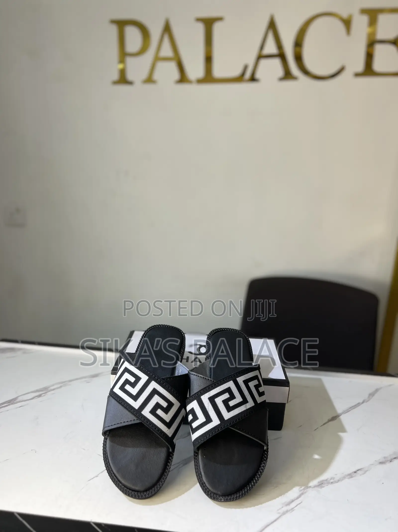 Black and White Slippers