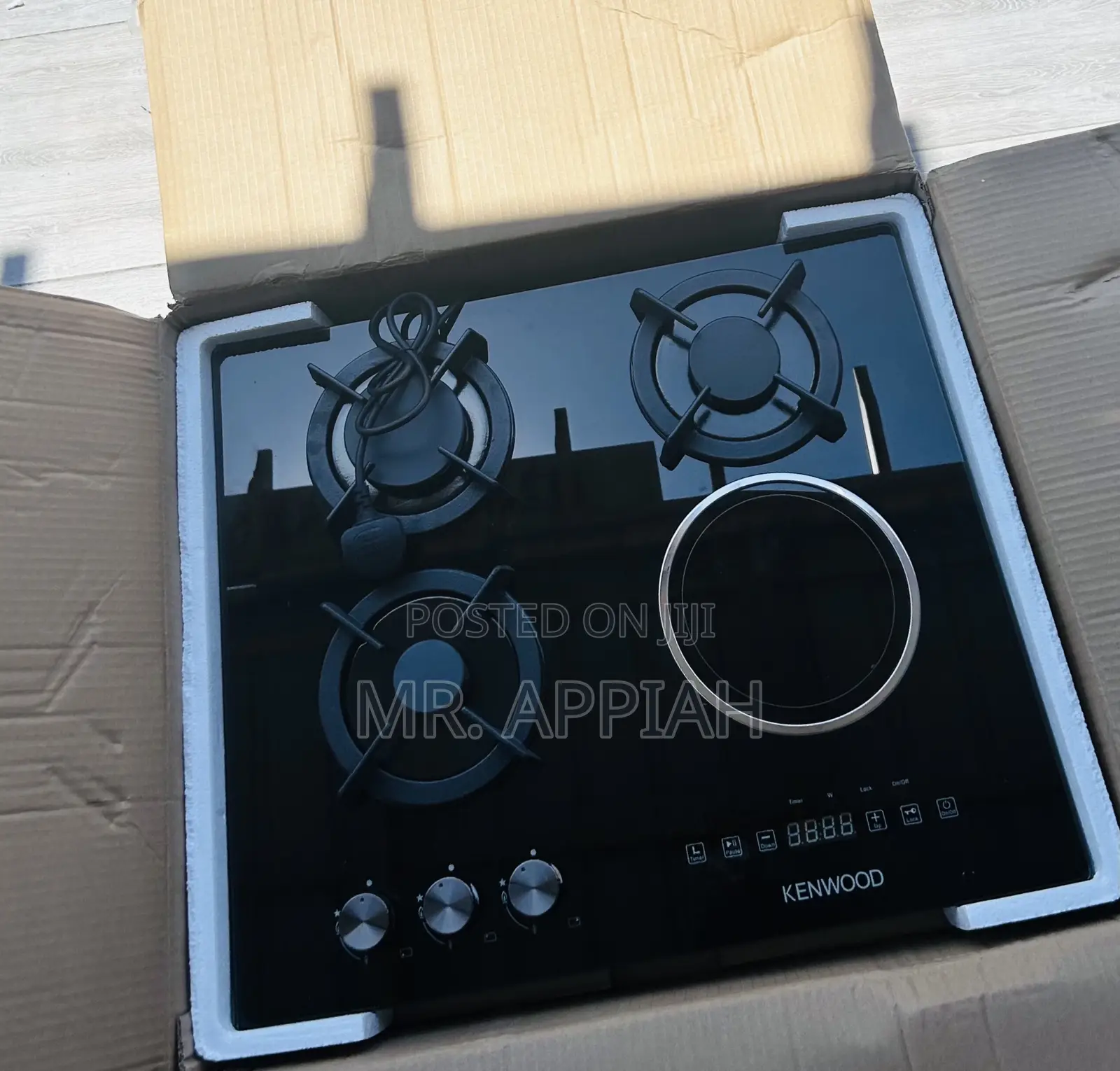 Well Design Kenwood 60cm 3 + 1 Inbuilt Burner(Black)