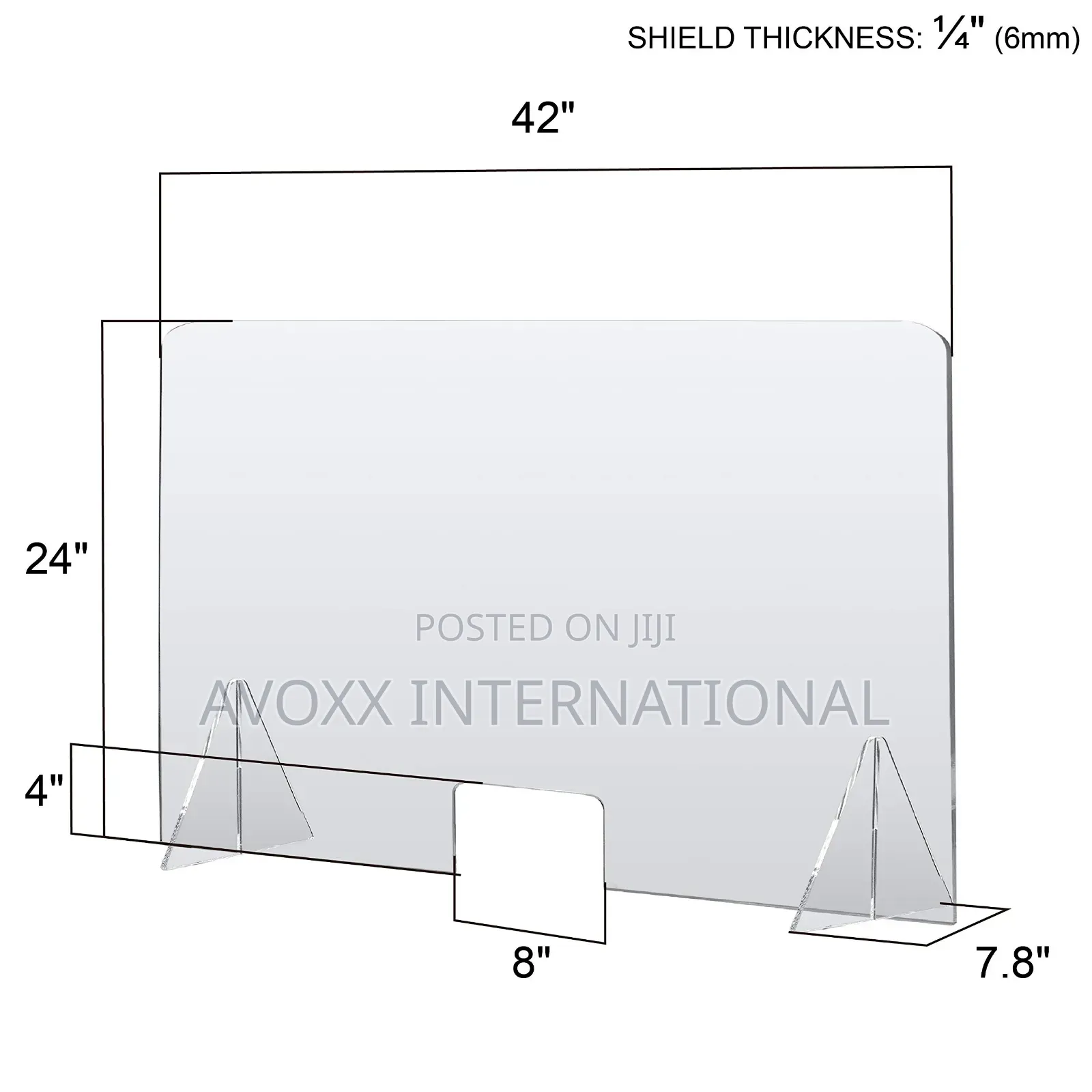 Amazing Abby Sneeze Guard - 42" W X 24" H Extra-thick