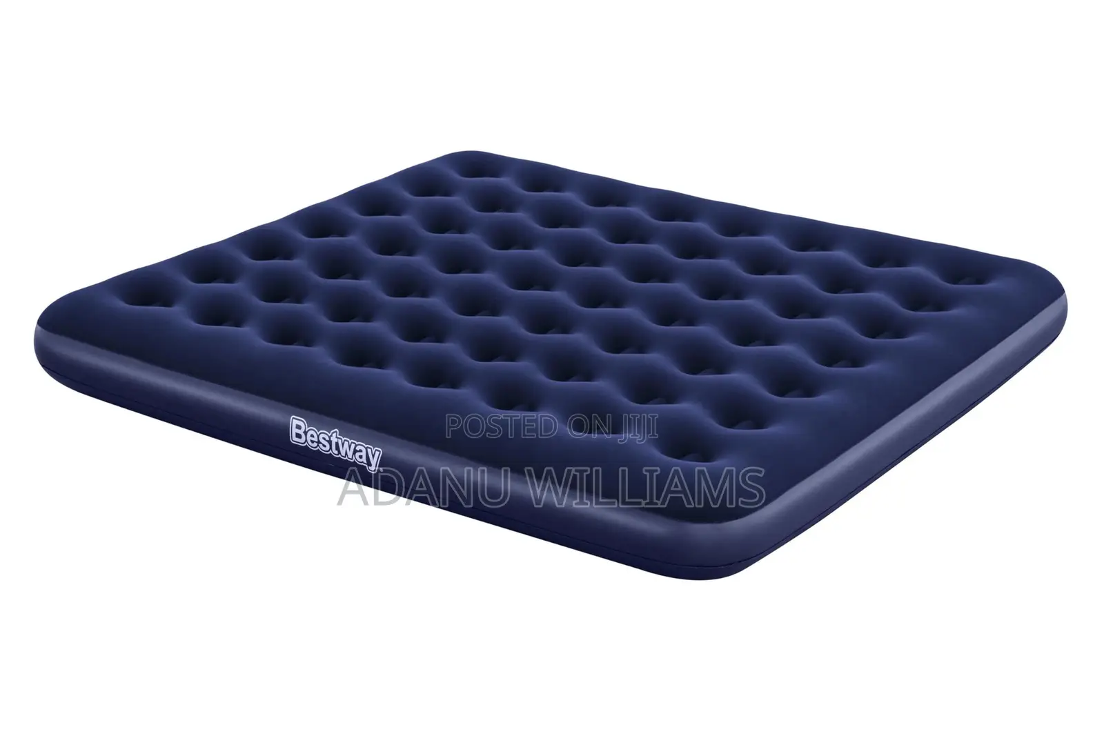 Inflatable Flocked Kingsize Airbed With Pump