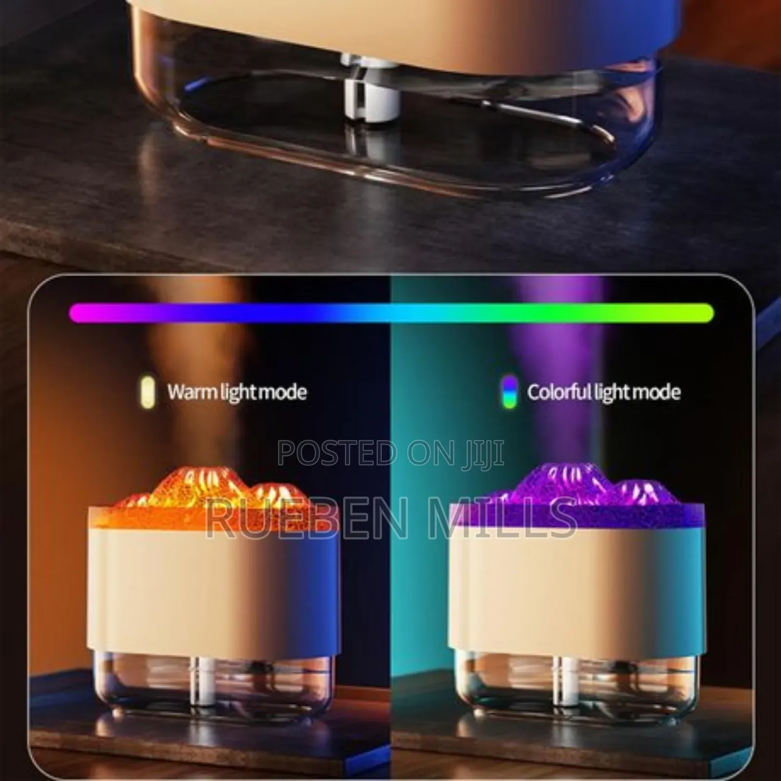 Flame Volcano Humidifier Diffuser With 2 Spray Modes - A331