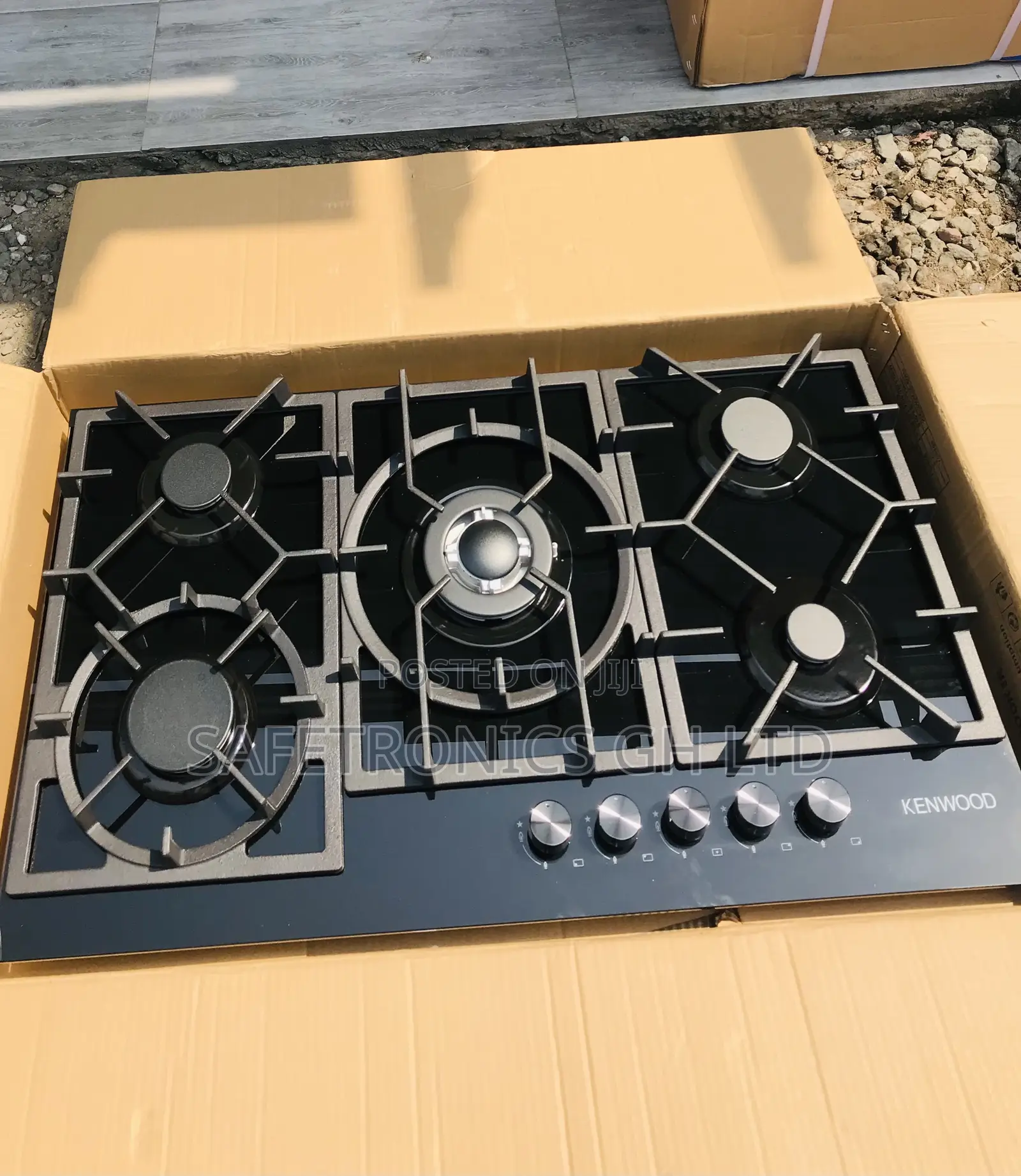 Classic Glass Black 60cm Kenwood 2 Gas 2 Electric Hobs