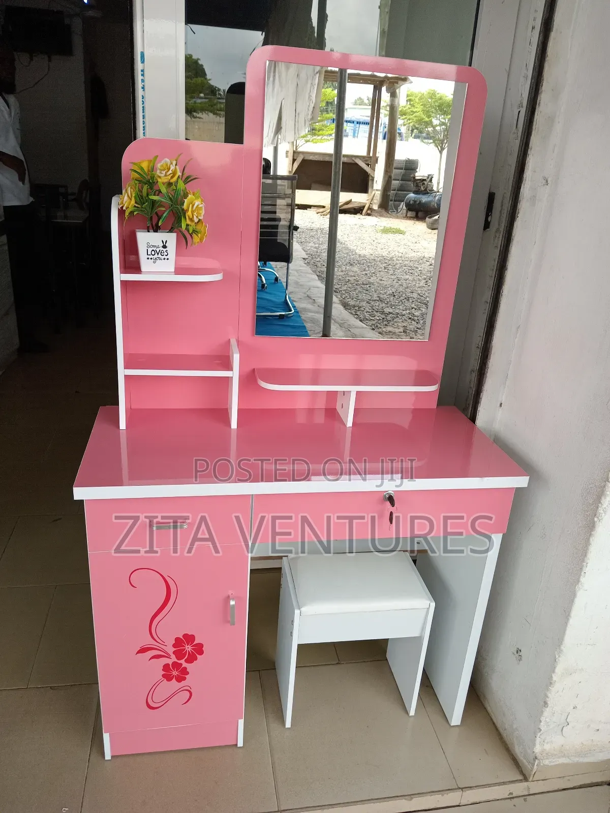 Pink Dressing Mirror