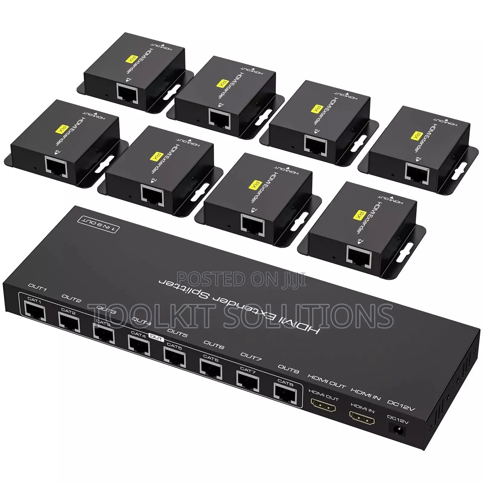 1x8 Hdmi Extender Splitter Over Cat6/7 Up to 165ft