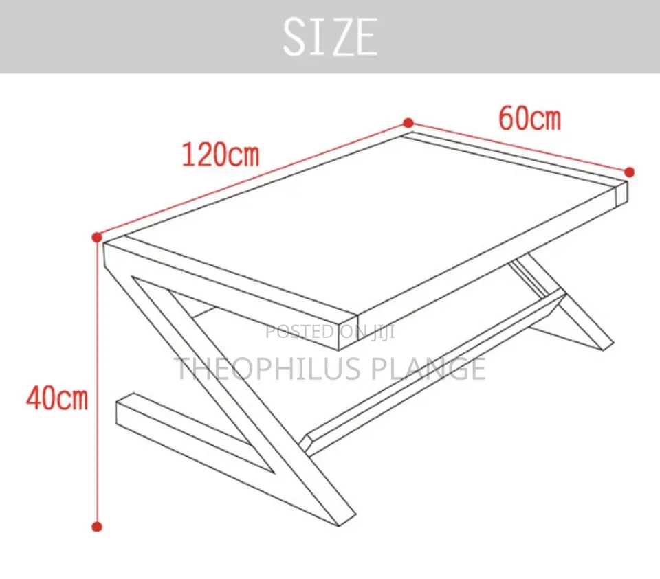 Z Shape Glass Center Table / Living Room Table