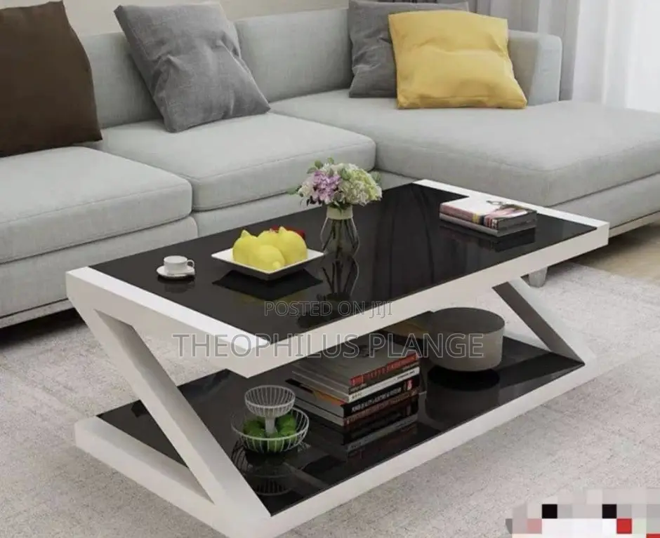 Z Shape Glass Center Table / Living Room Table