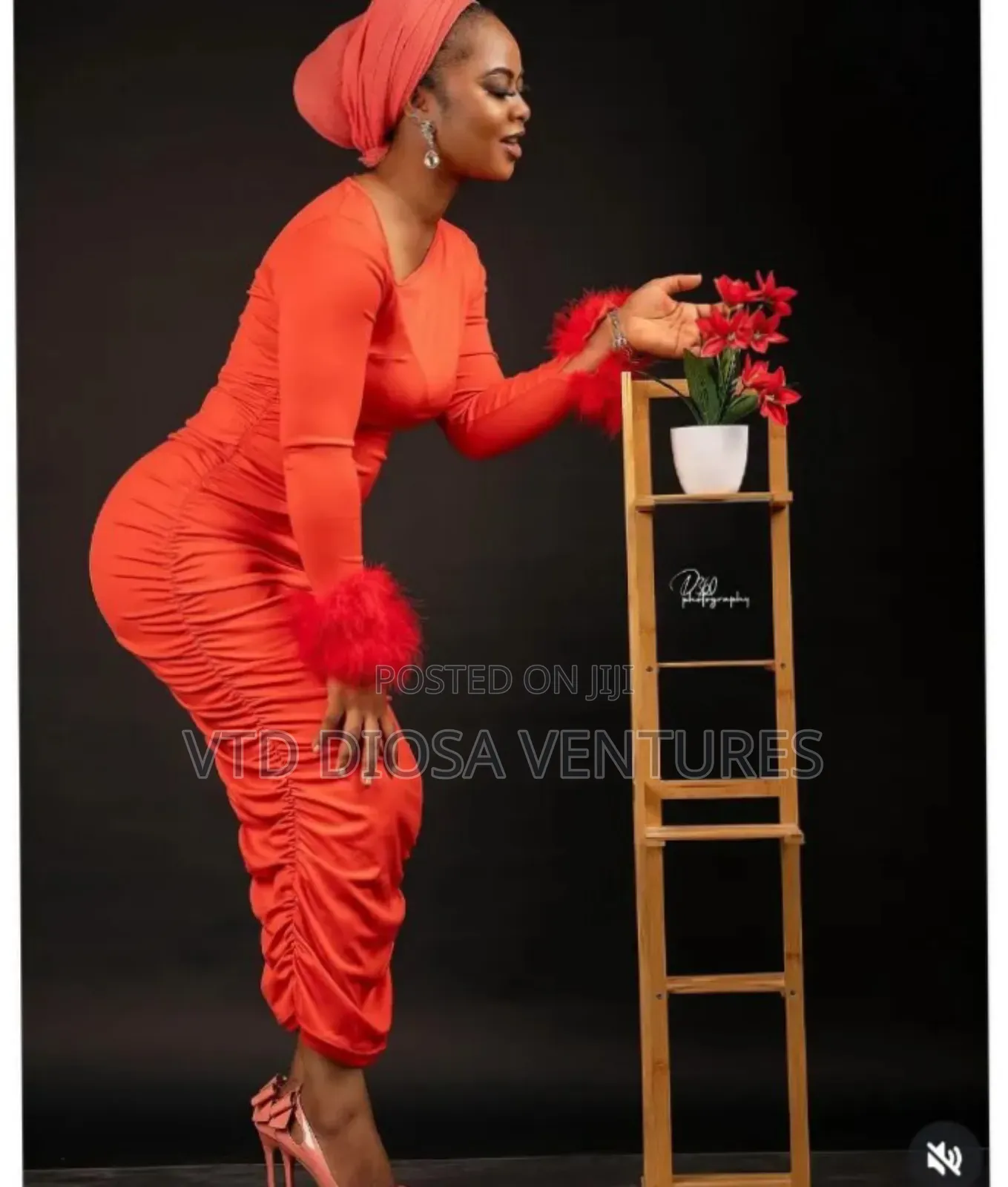 Red Ruched Dress