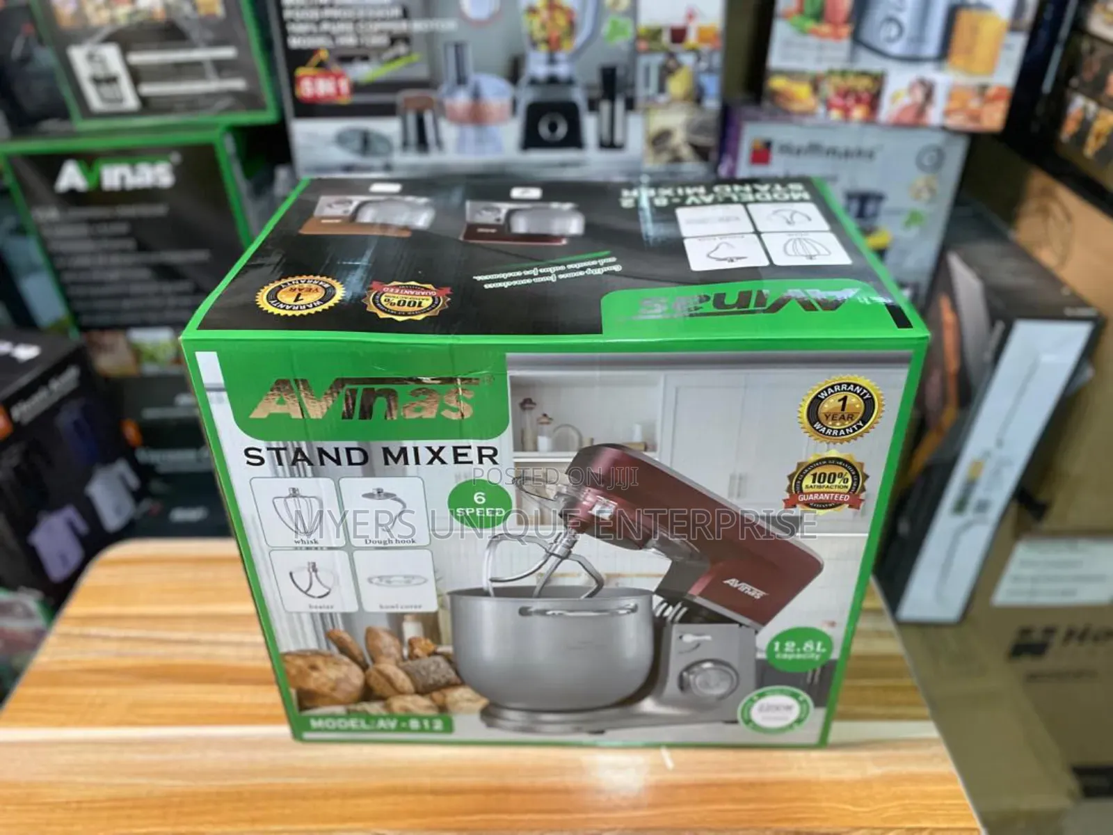 Avinas 12.8l Stand Mixer With 4 Types of Attachments