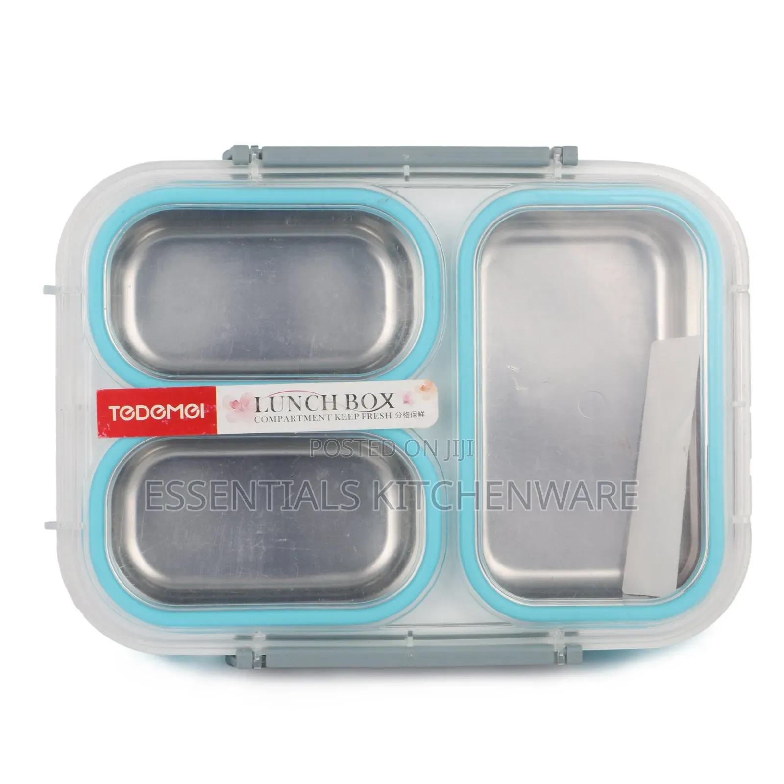 Stainless Steel 3 Compartment Lunch Box