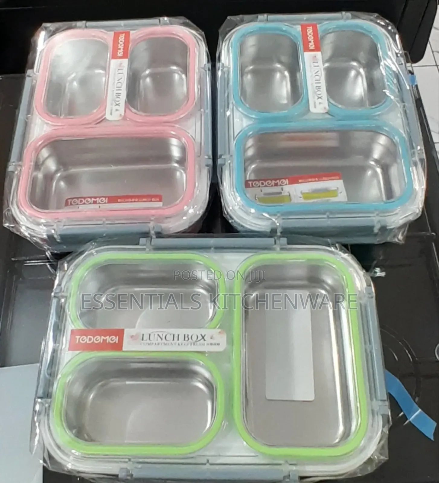 Stainless Steel 3 Compartment Lunch Box